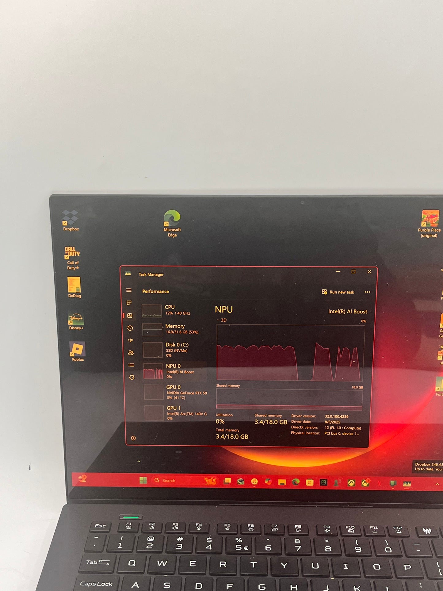 Acer Predator Triton 14 AI 14.5" WQXGA+ OLED Touch Core U9 288V 32GB 2TB RTX 5070