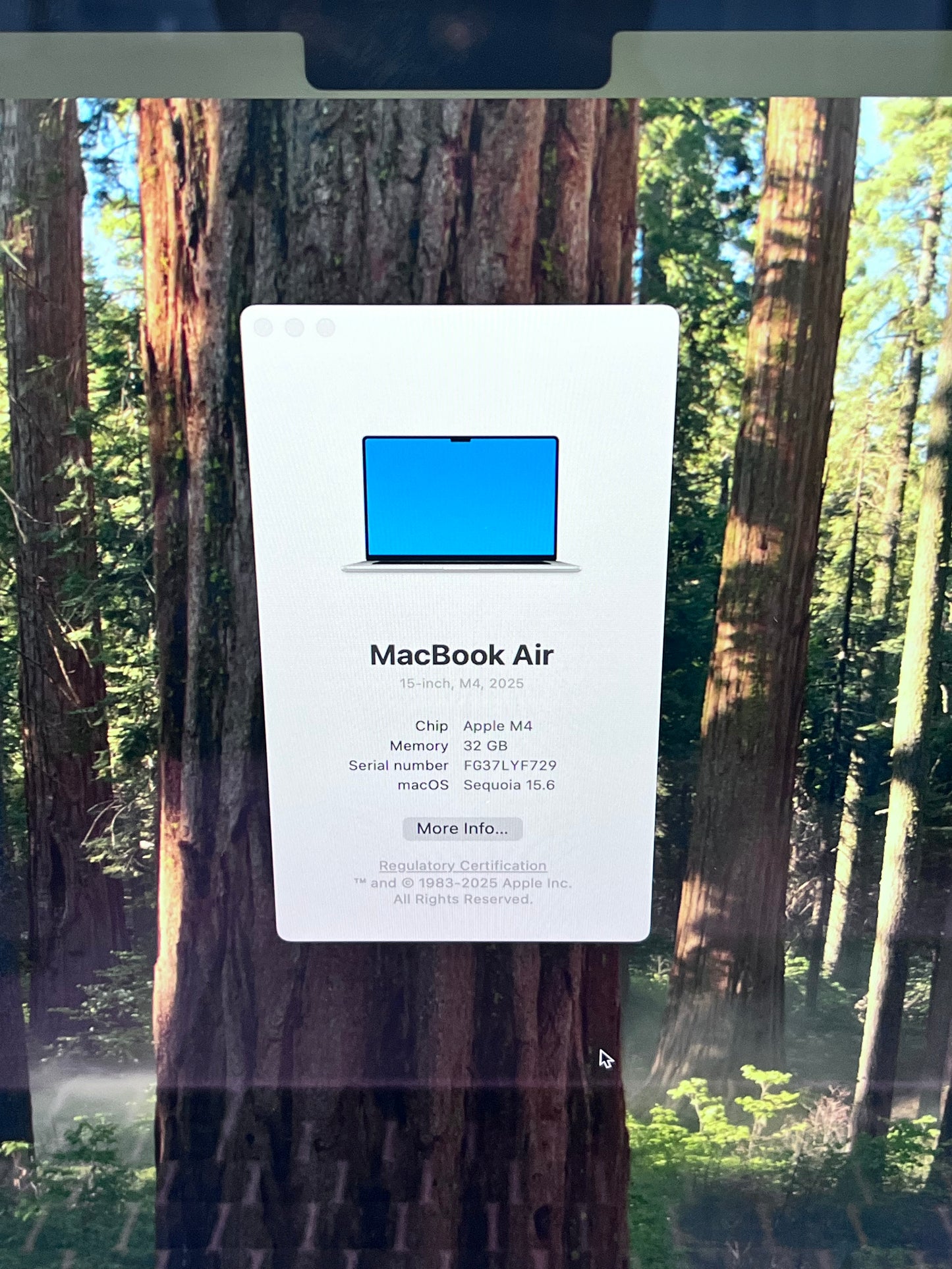 2025 Apple MacBook Air 15" 10C M4 CPU 10C GPU 32GB 1TB A3241 SLV READ