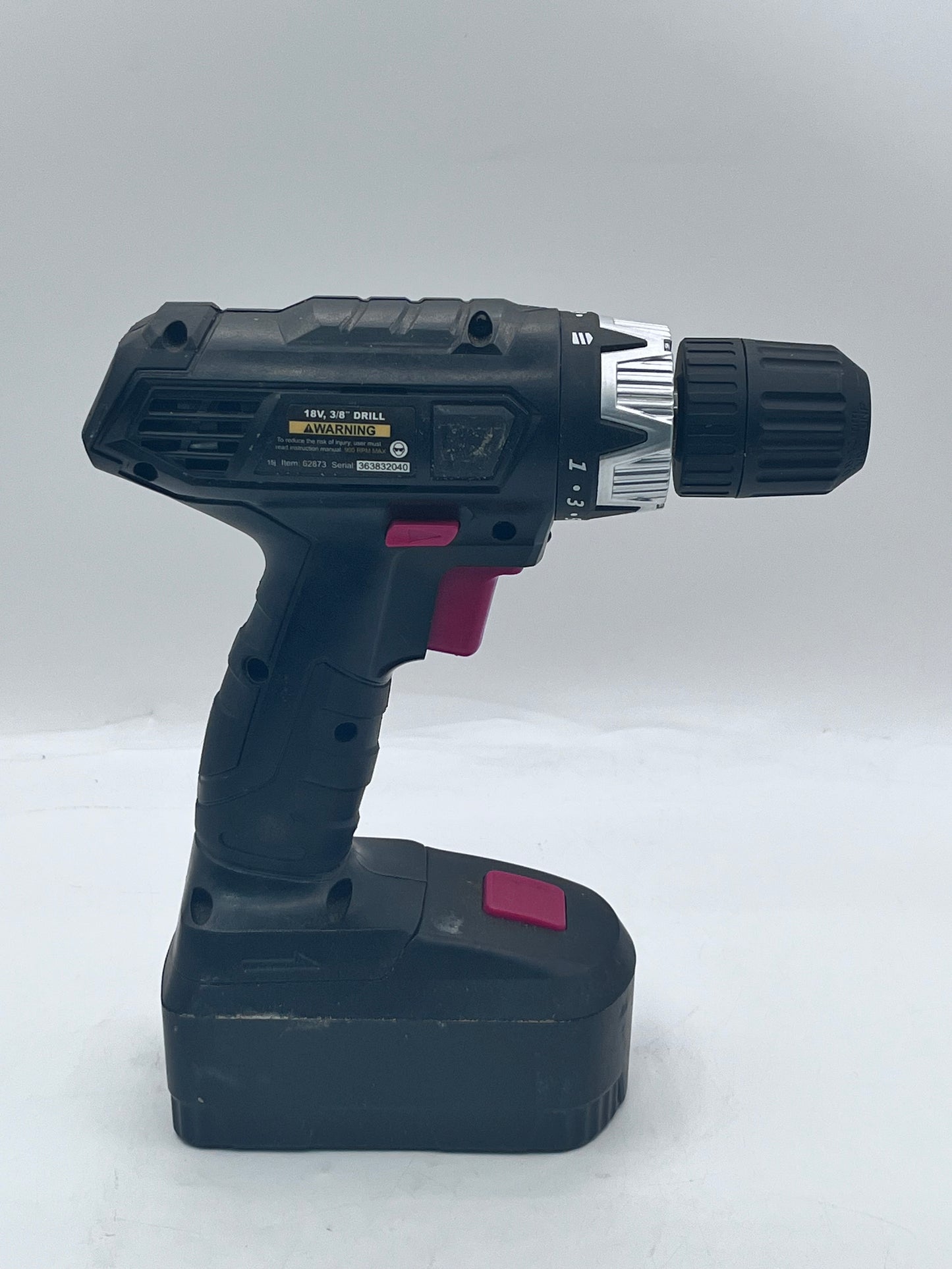Drill Master 18V 3/8 Drill Power Tool Black