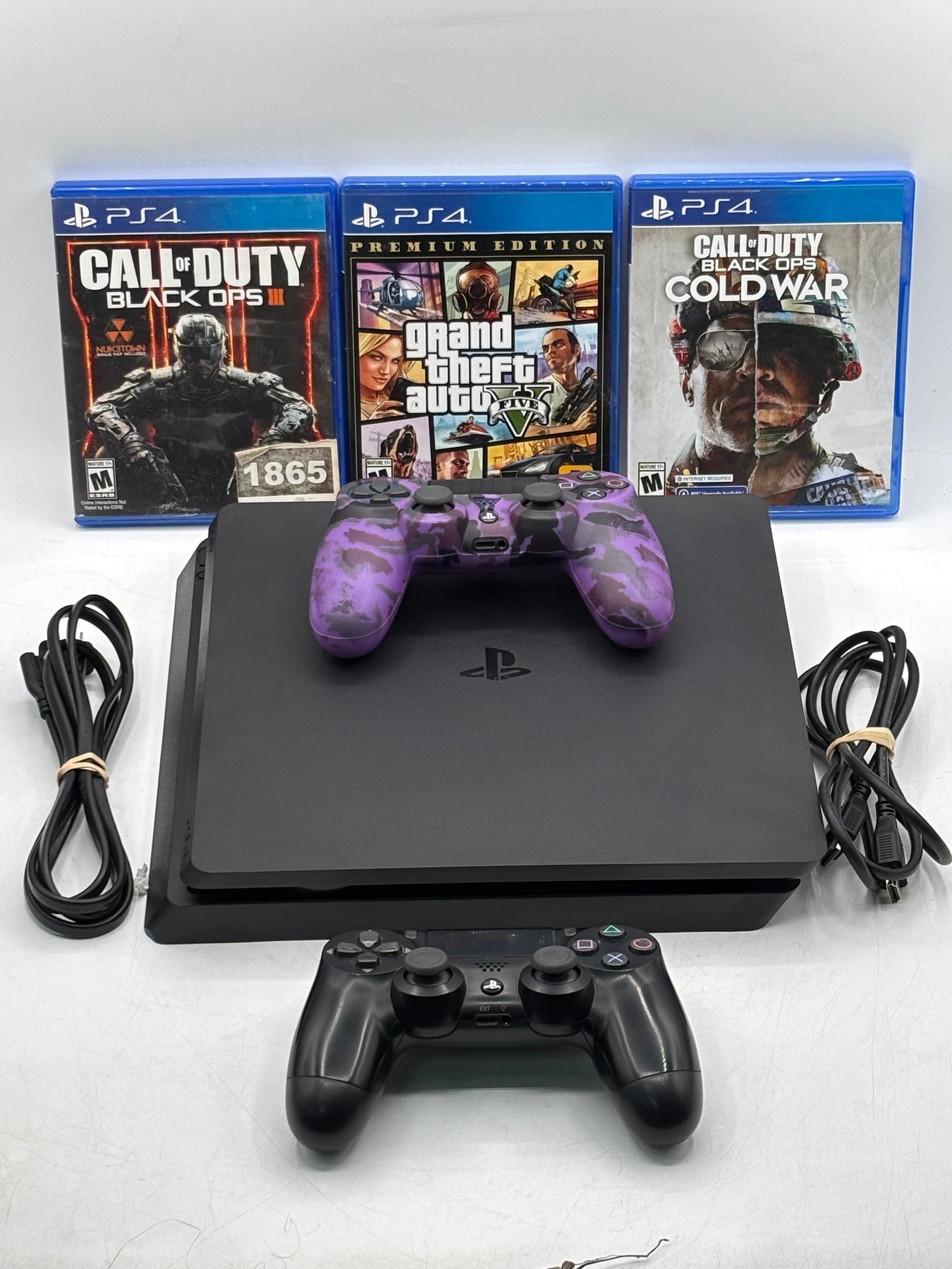 Sony PlayStation 4 Slim CUH-2215B 1TB Bundle With 2 Controllers & 3 Games