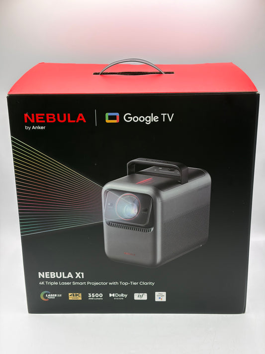 NEBULA X1 Triple Laser 4K Projector - 3500 ANSI Lumens 40W Stereo Sound Smart AI