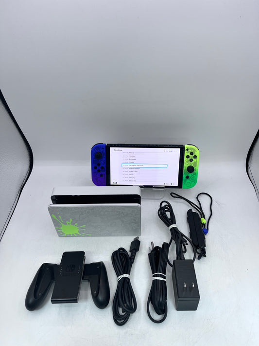 Nintendo Switch OLED Splatoon 3 (HAC - 016)  64GB - Blue/Green/Black