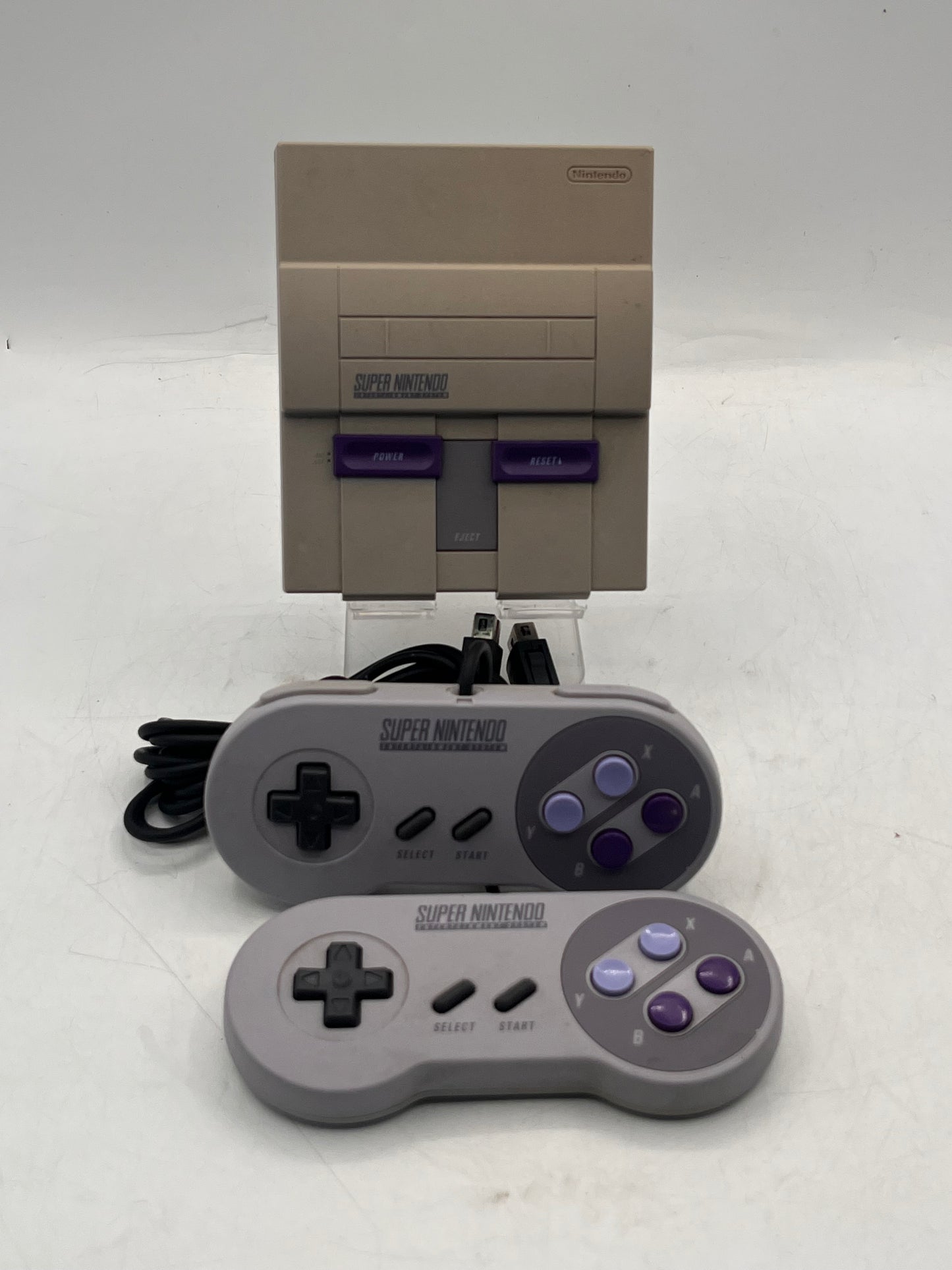 Nintendo Super NES Control Deck CLV-201 Video Game System Silver