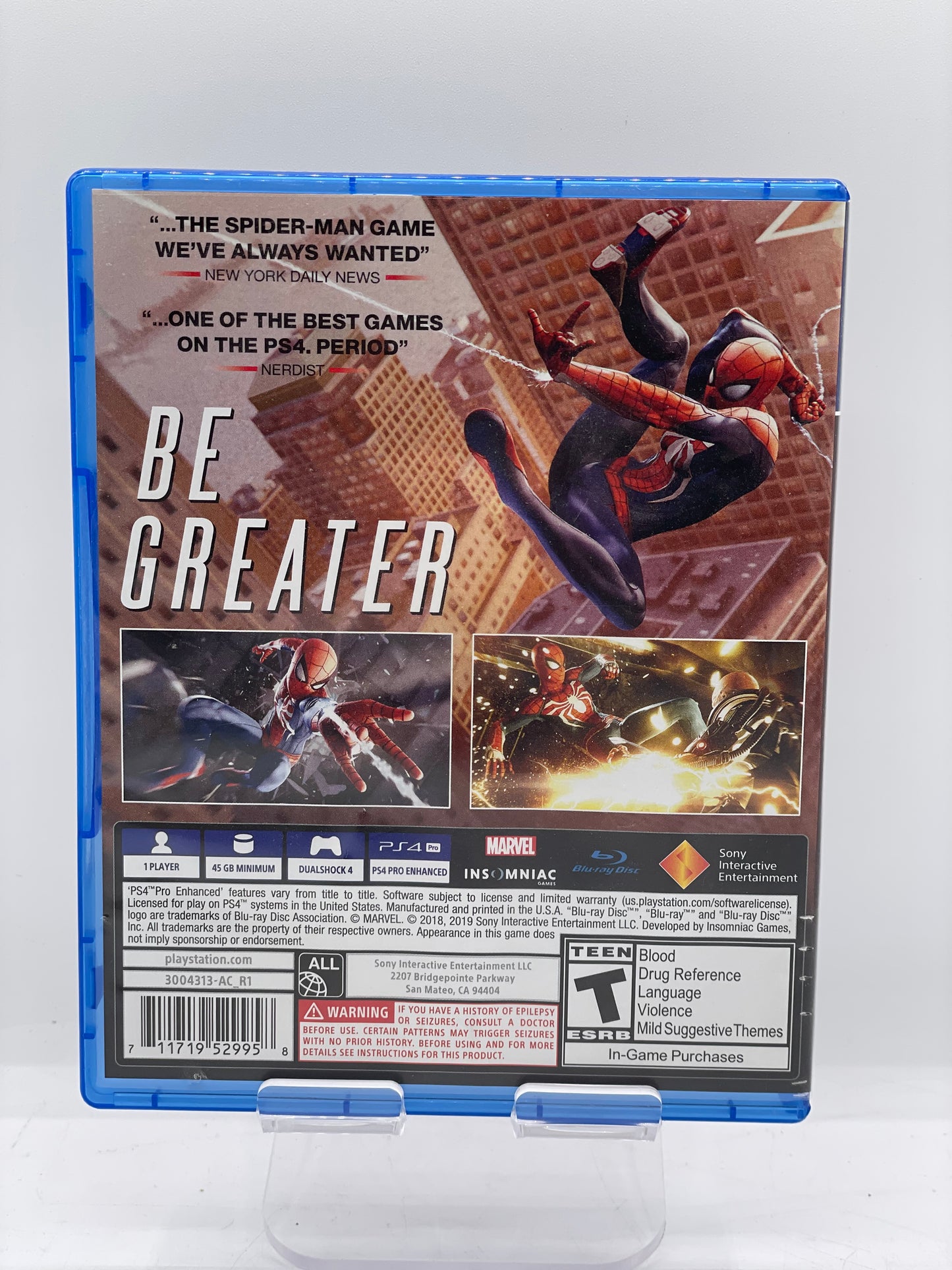 Marvel's Spider-Man: Game of The Year Edition -Sony PlayStation 4 - Used With Box