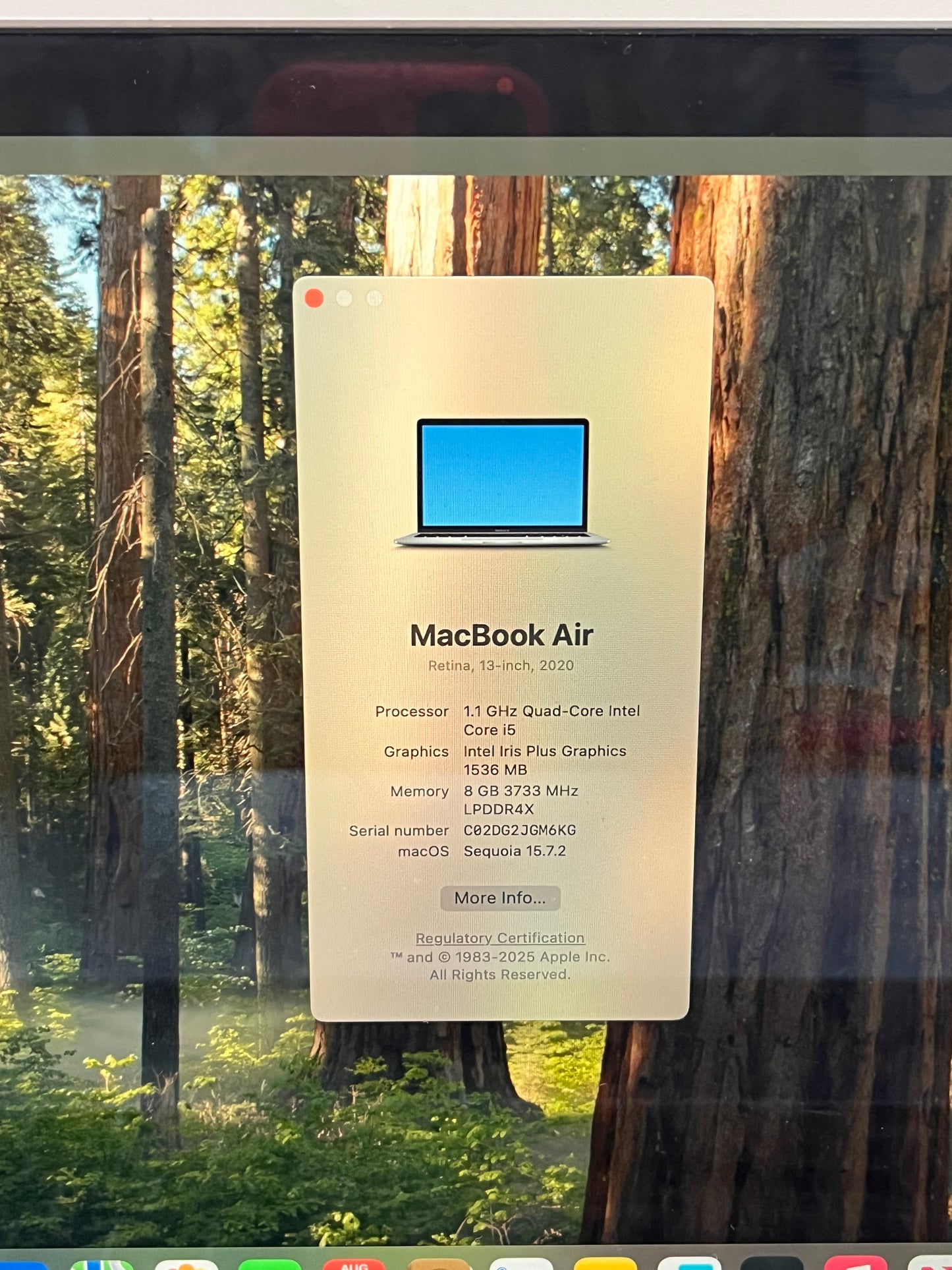 2020 Apple MacBook Air 13" Retina A2179 Core i3 4GB 512GB - Black