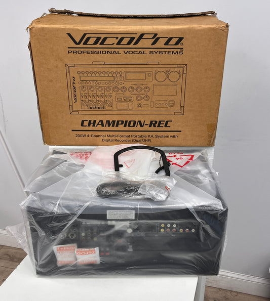 VocoPro Champion-Rec 200W 4-Channel Portable PA System with Digital Recorder