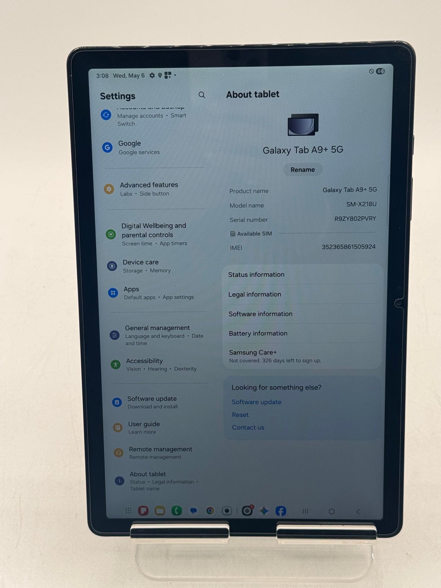Unlocked Samsung Galaxy Tab A9+ 5G SM-X218U 64GB Graphite Free Shipping