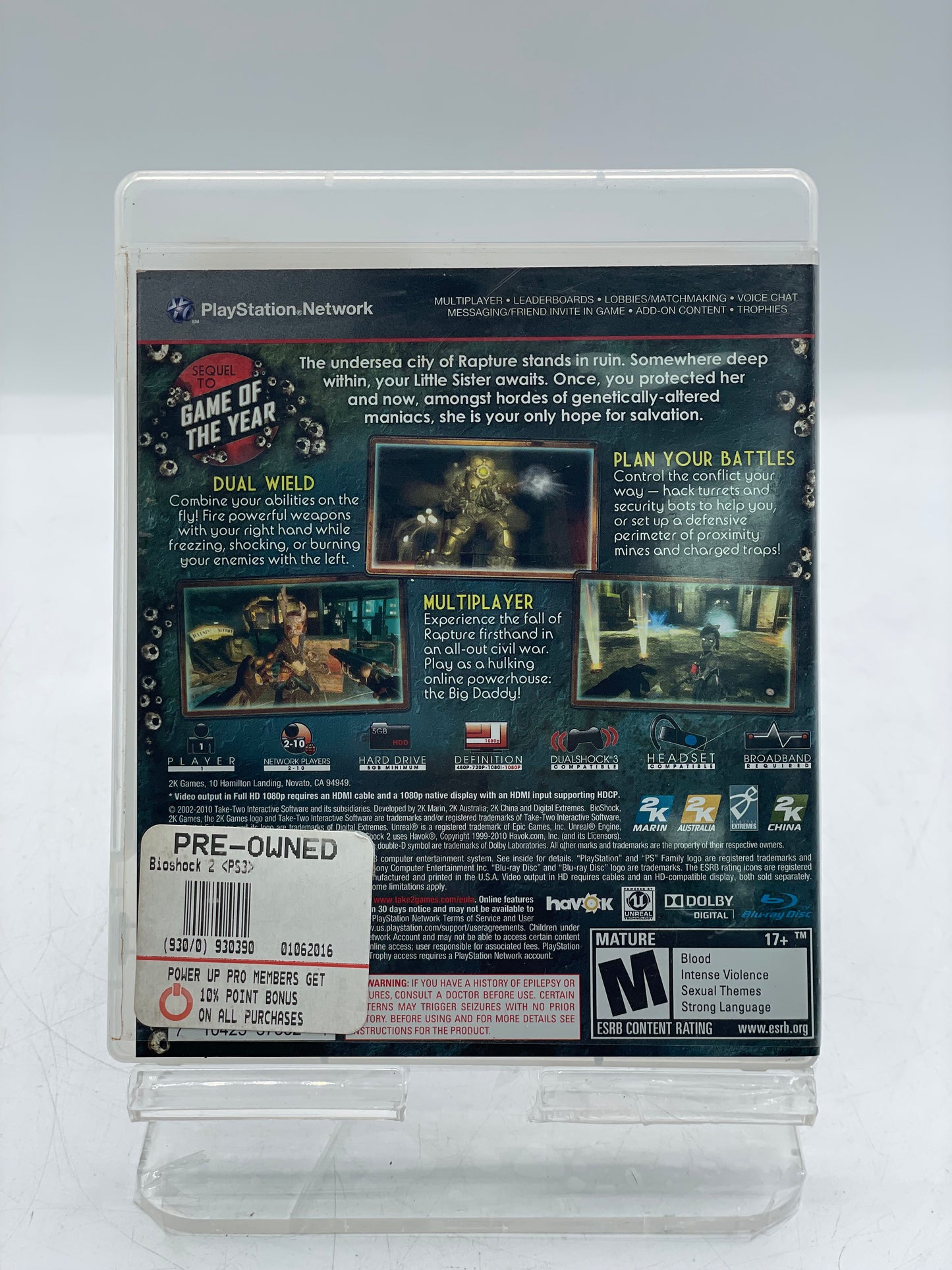 Bioshock 2 - Sony PlayStation 3 PS3 Video Game