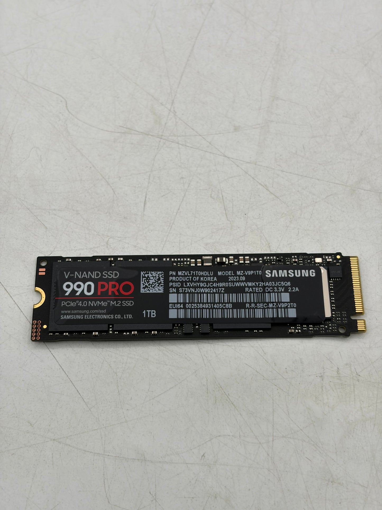 Samsung 990 Pro 1TB Internal SSD M.2 NVMe PCIe 4.0 Black - Tested and Working