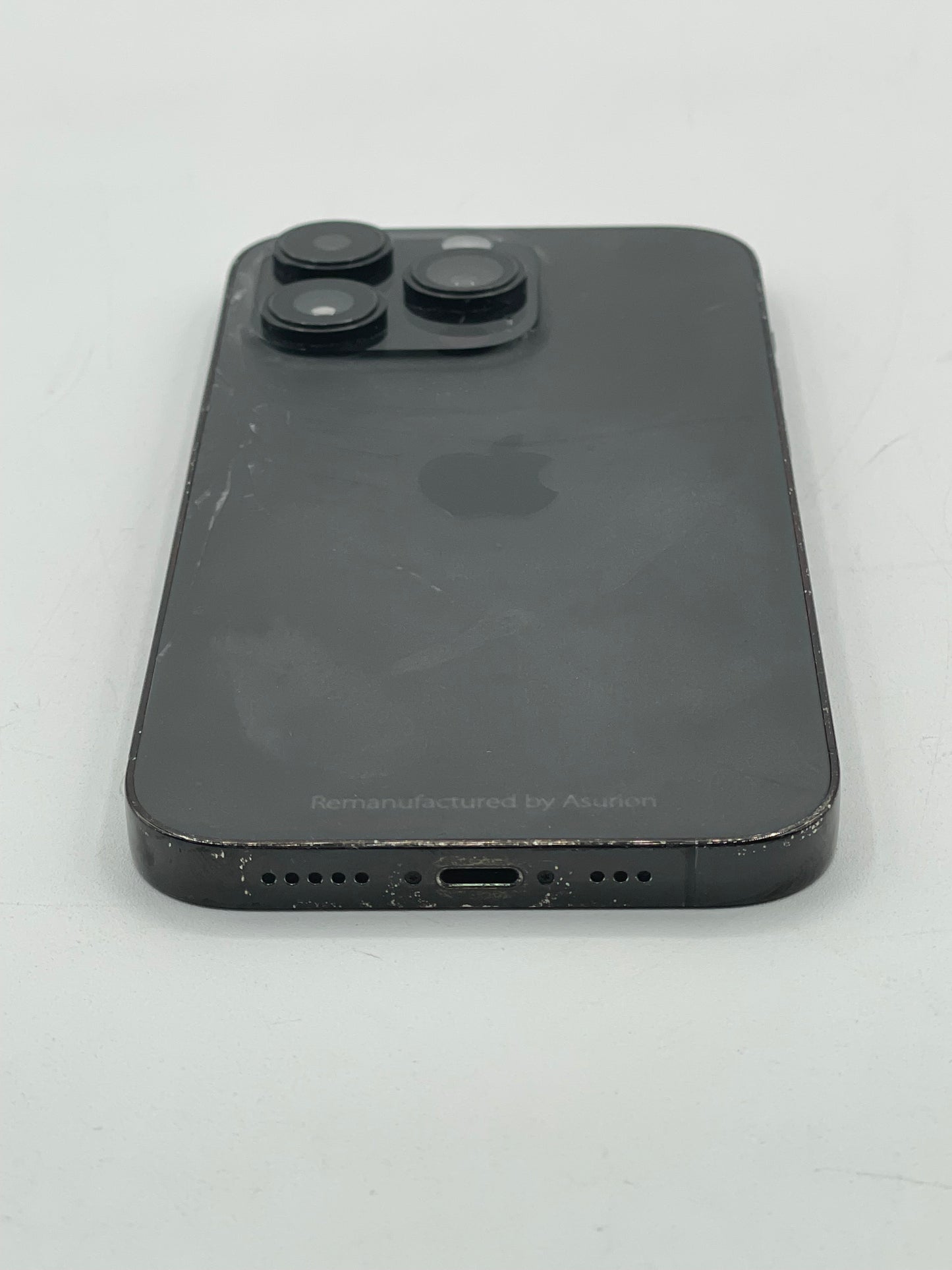 Unlocked Apple iPhone 14 Pro 256GB Black A2650 MQ0N3LL/A Cracked 100% Battery