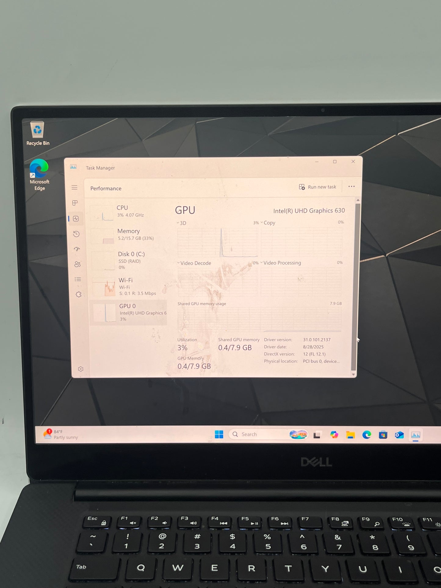 Dell Precision 5540 14-inch Core i7 Laptop 16GB 512GB Silver