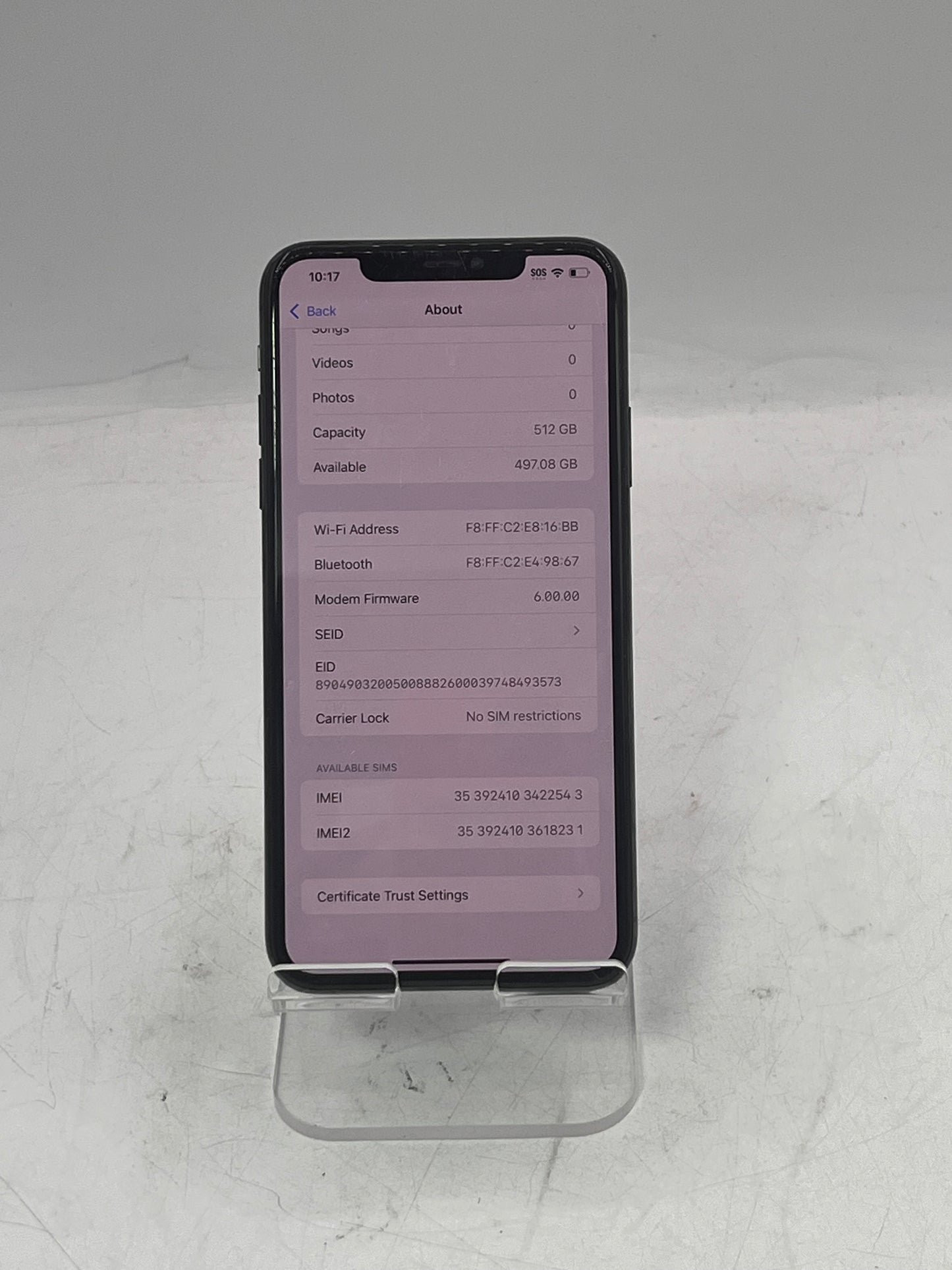 Unlocked Apple iPhone 11 Pro Max 512GB A2218 MWHR2TU/A Midnight Green