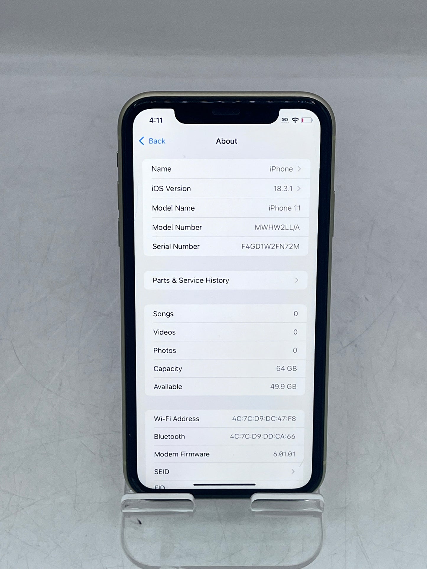 Unlocked Apple iPhone 11 64GB A2111 MWHW2LL/A - Yellow READ