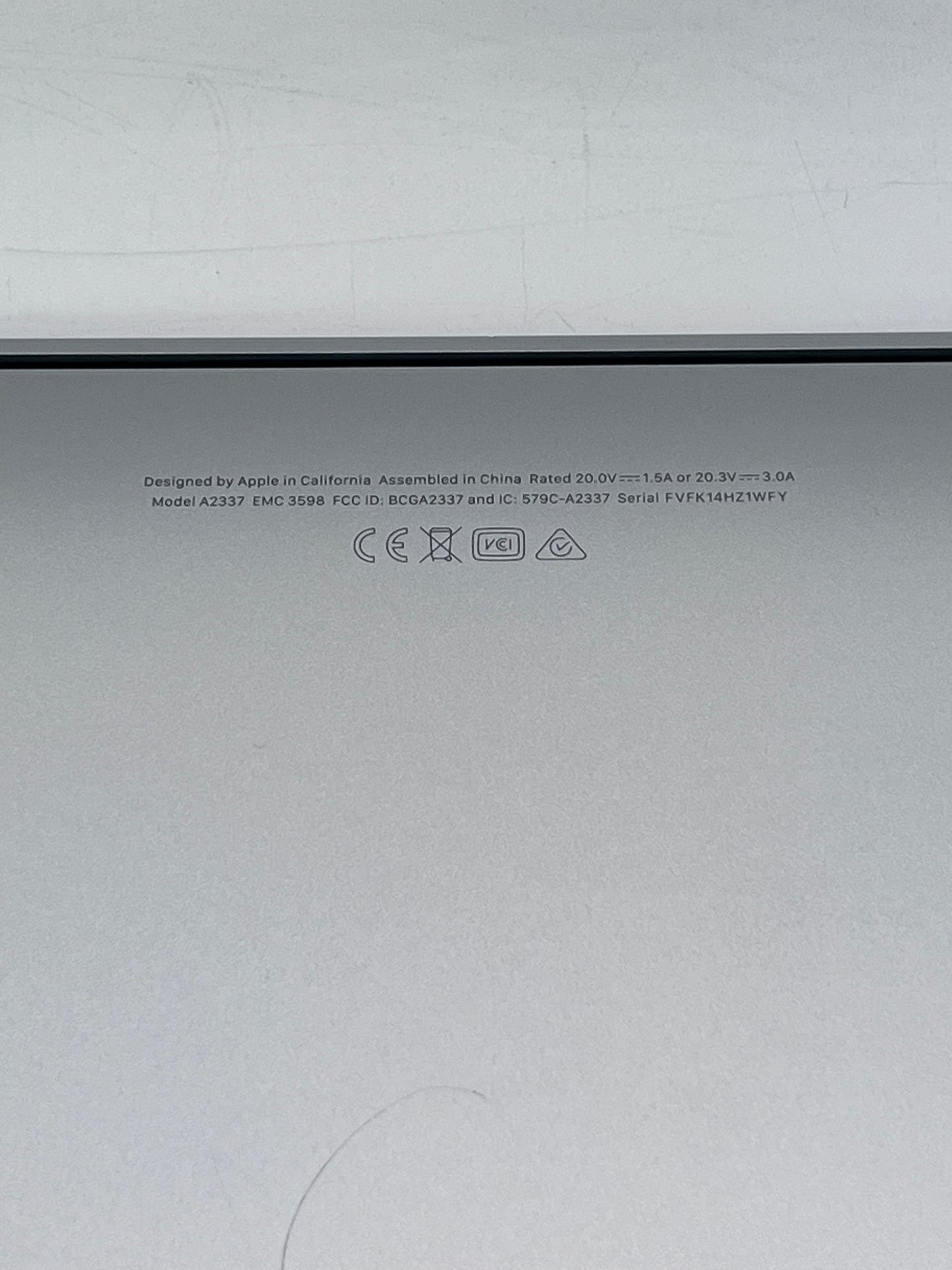 2020 Apple MacBook Air 13.3" M1 7C 8GB 256GB A2337 REMOTELY MANAGED