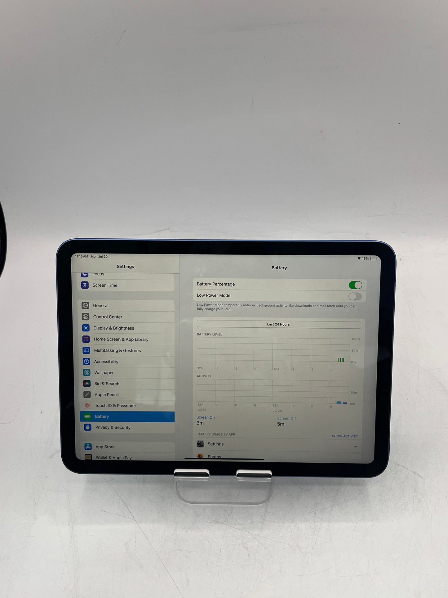 2022 Apple iPad 10th Gen A2696 64GB Wi‑Fi Only Tablet - Blue