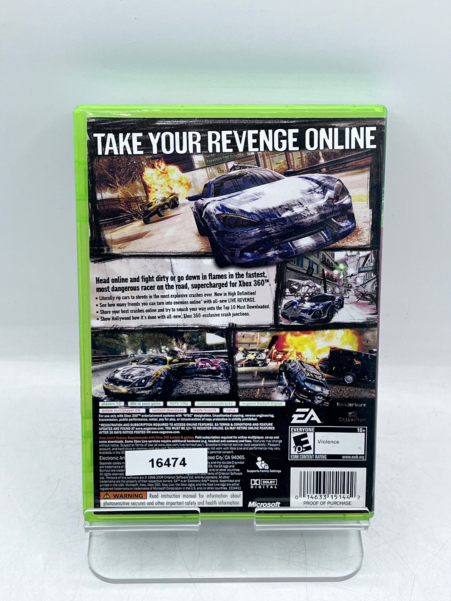 Burnout: Revenge (Microsoft Xbox 360, 2006) CIB Complete with Manual Tested