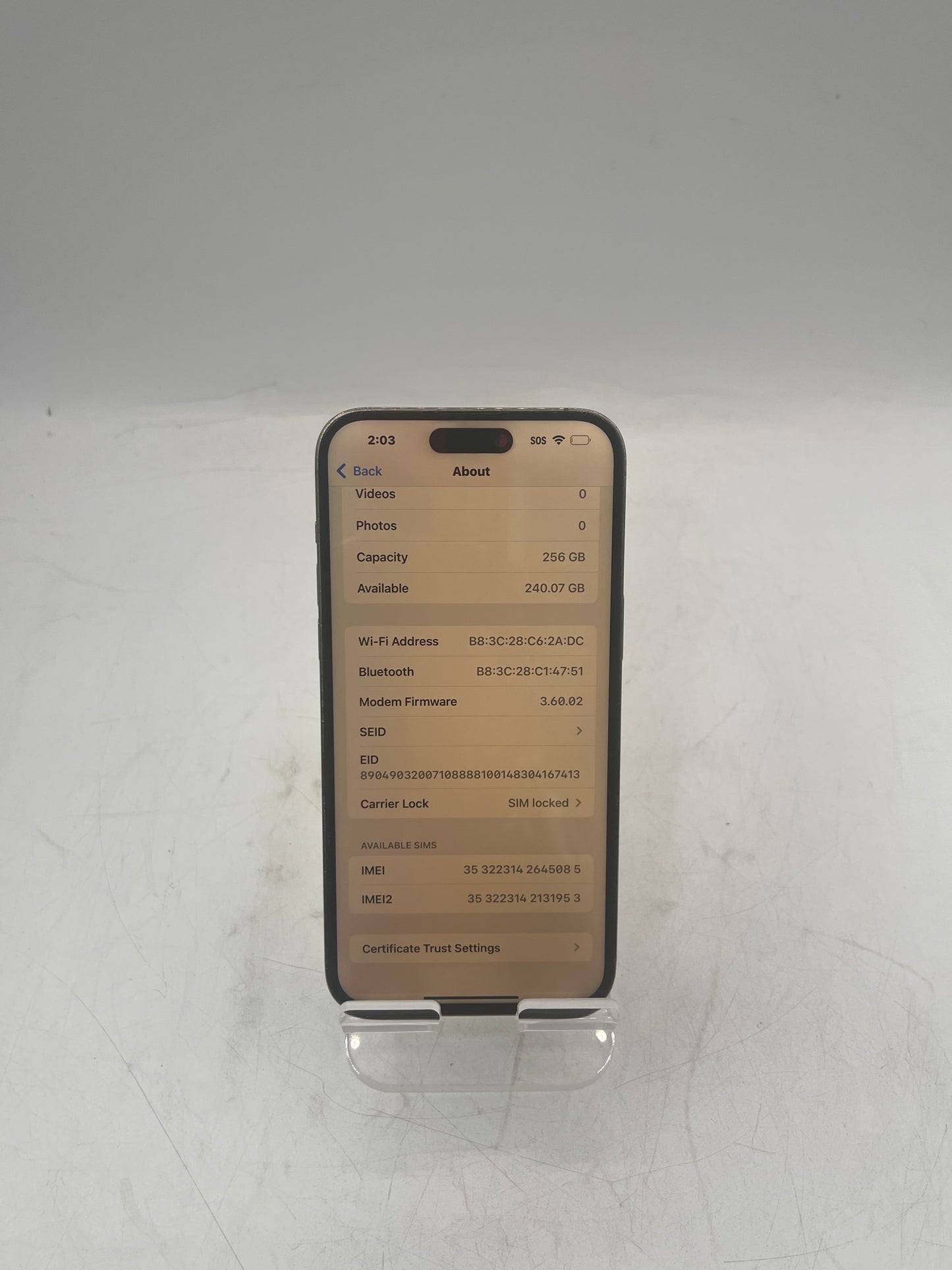 T-Mobile Apple iPhone 14 Pro Max MQ8T3LL/A A2651 256GB Black 100%BH READ