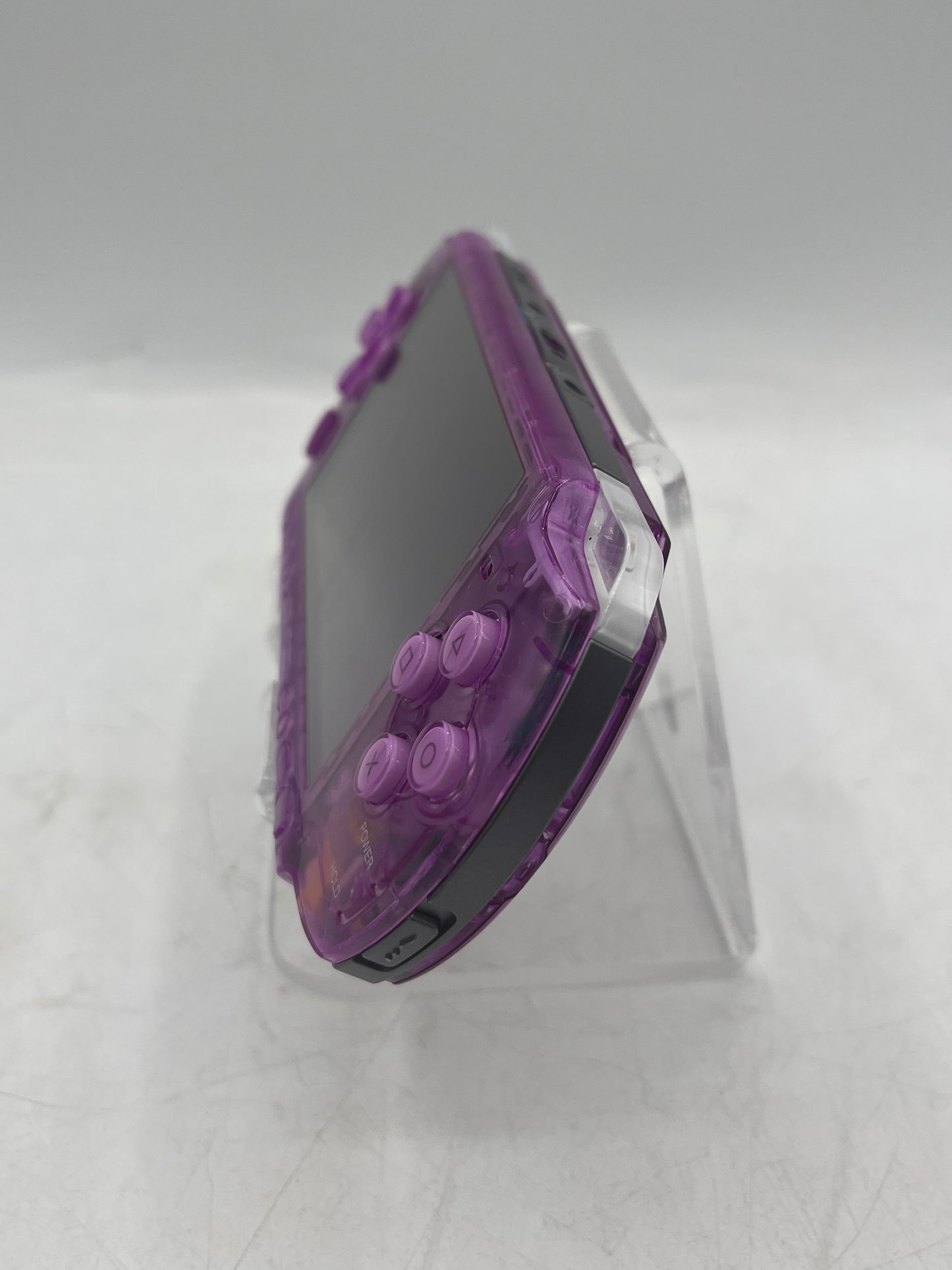 Sony PSP 3000 Handheld Console Custom Transparent Purple w/ Charger