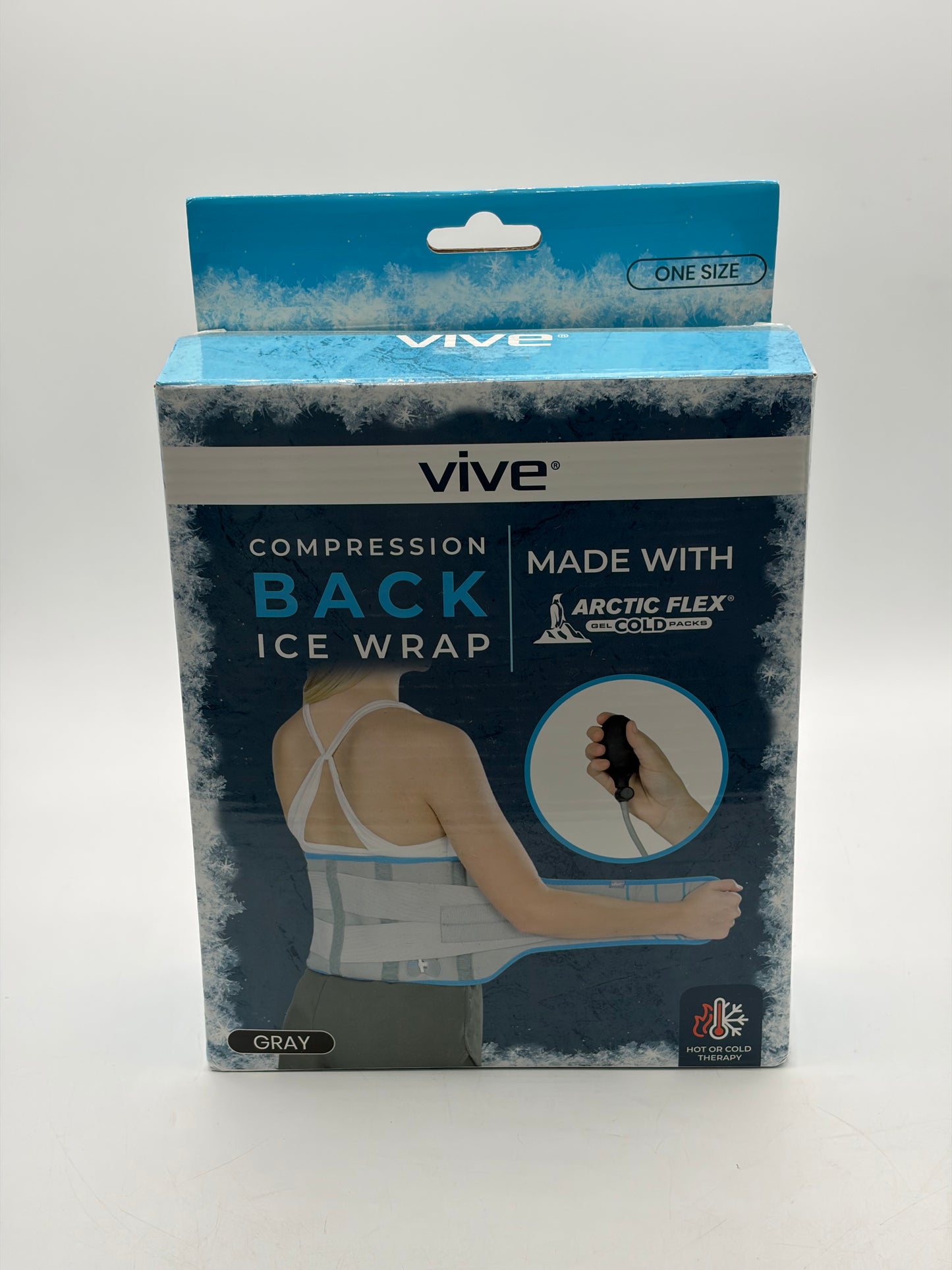 VIVE Compression Back Ice Wrap - Soothing Pain Relief - New