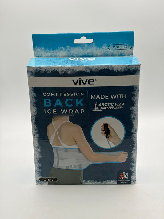 VIVE Compression Back Ice Wrap - Soothing Pain Relief - New