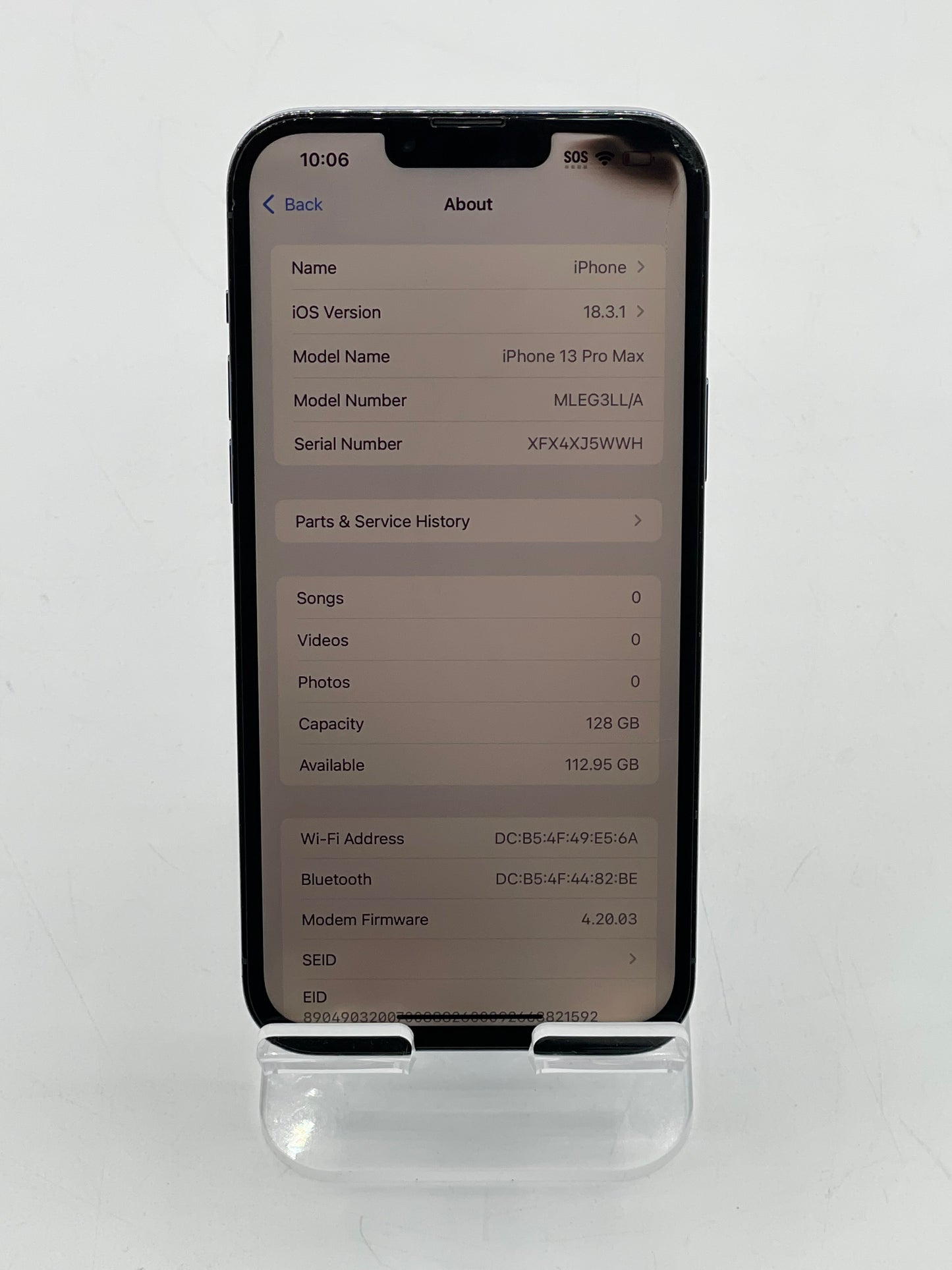 Unlocked Apple iPhone 13 Pro Max 6.7" 128GB Blue A2484 MLEG3LL/A