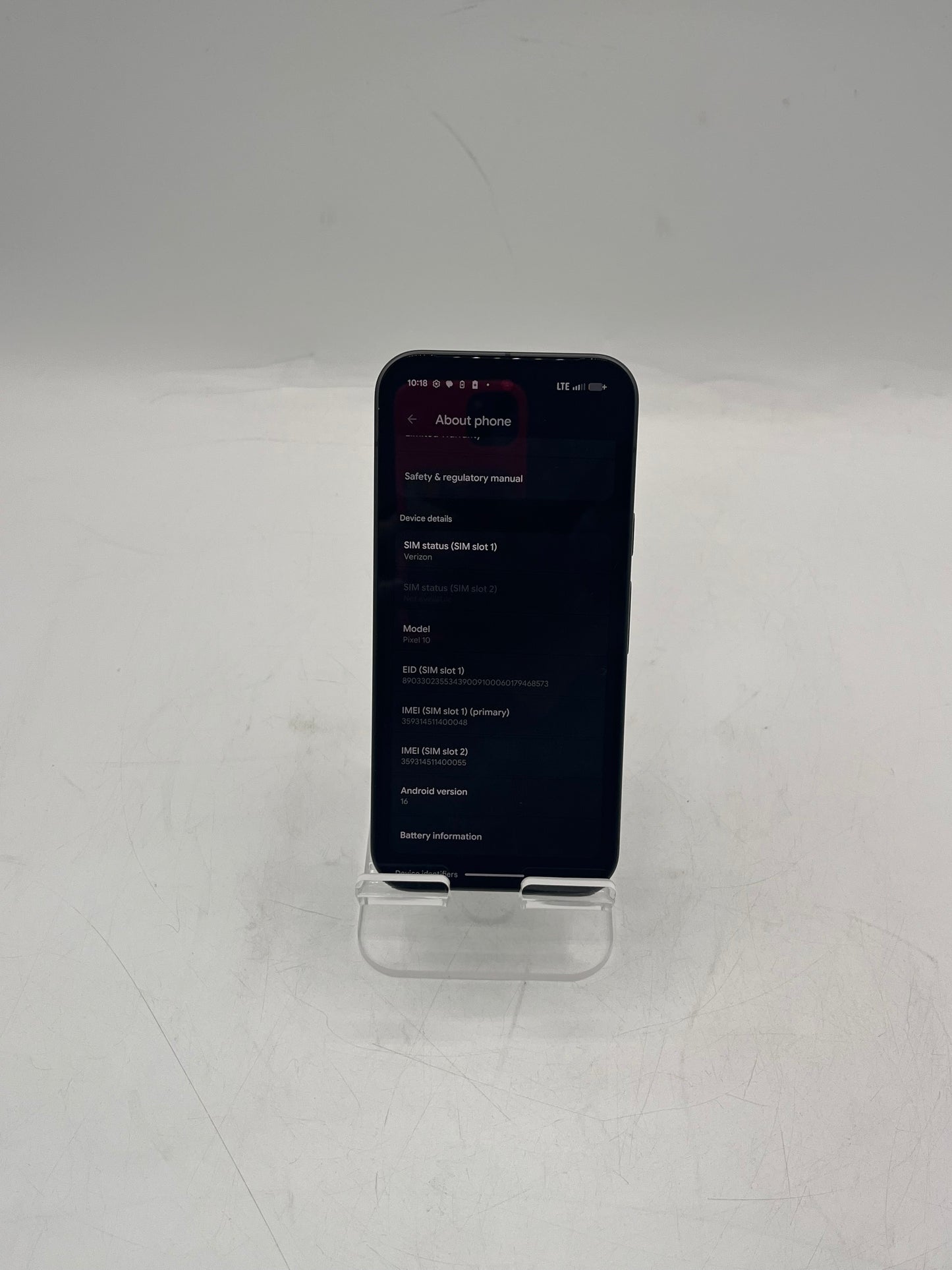 Verizon Google Pixel 10 6.3" Cell Phone 128GB - Obsidian Free Shipping READ!