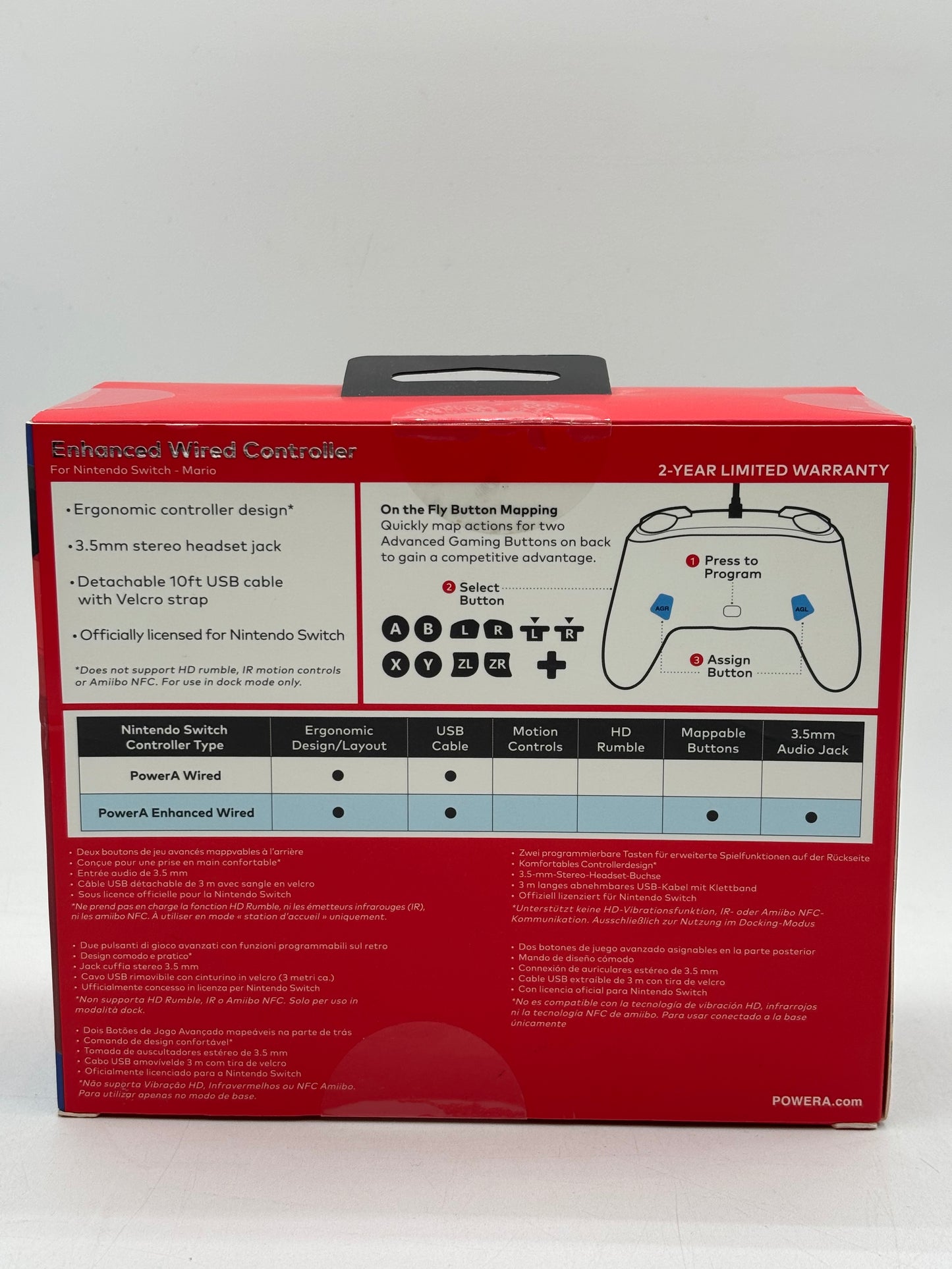 PowerA Enhanced Wired Controller--Nintendo Switch (Super Mario Edition, Red)