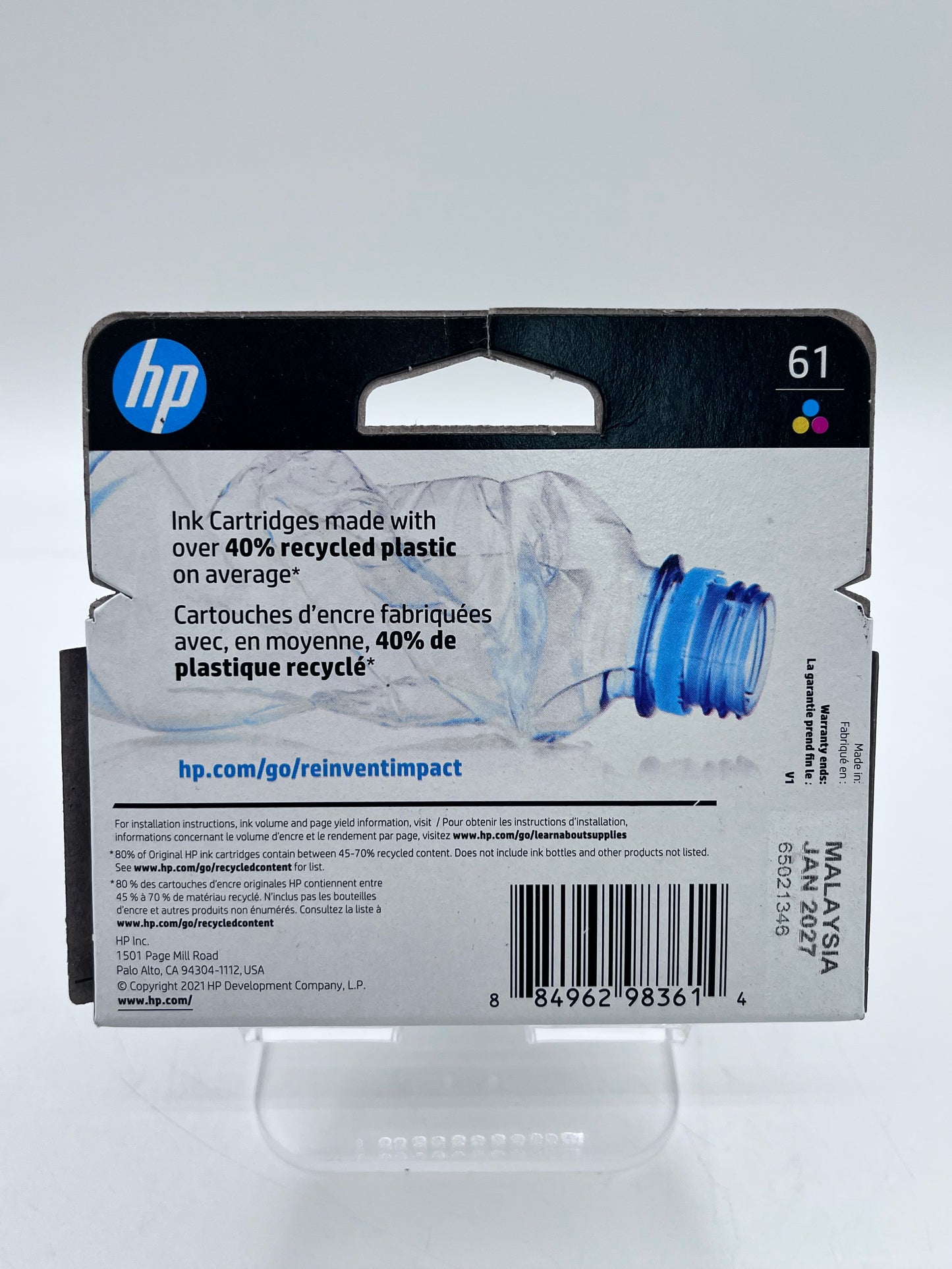 HP 61 Tri Color Ink Cartridge Multi-Colored
