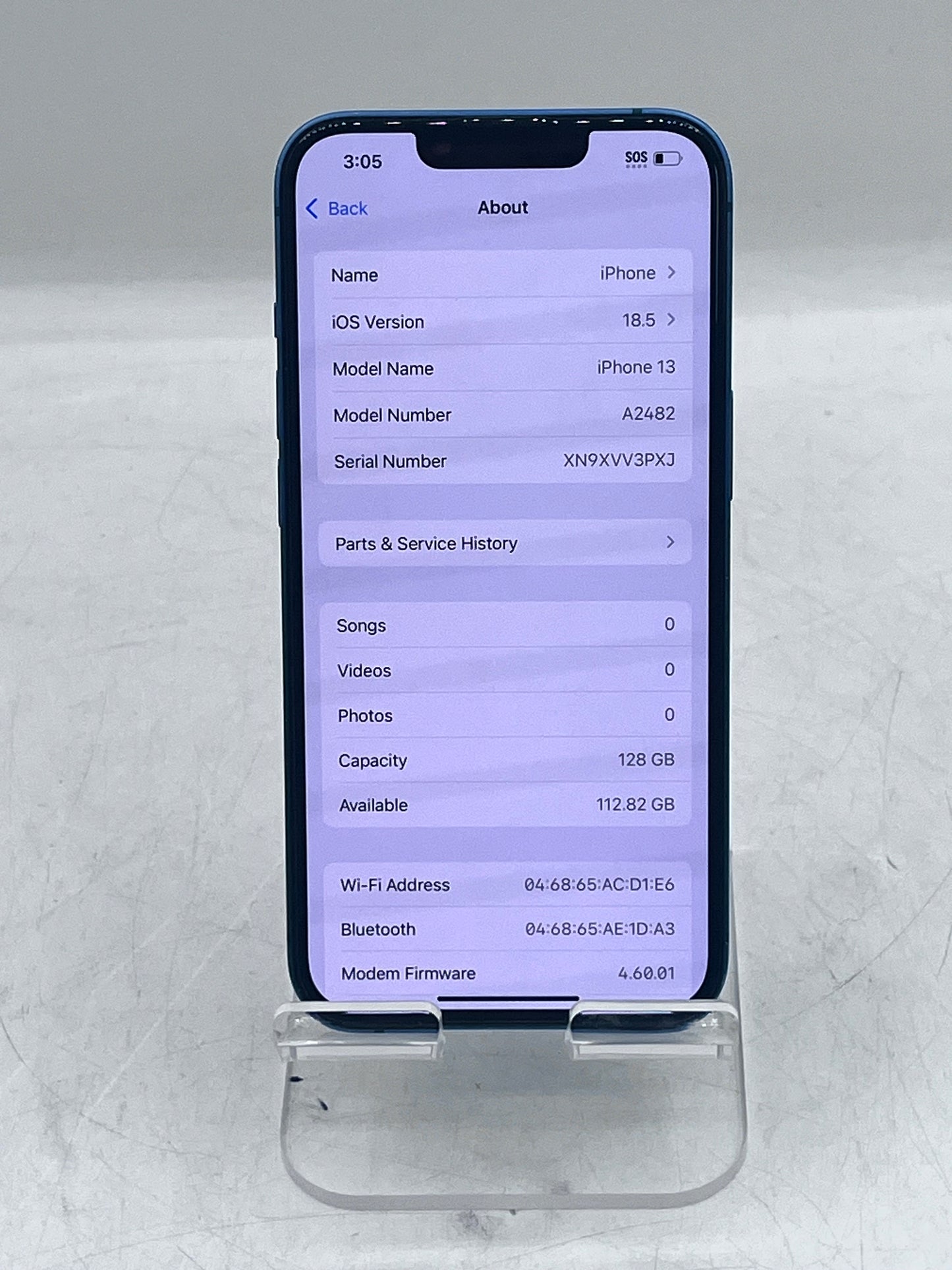 Apple iPhone 13 ML9C3LL/A A2482 128GB A15 Bionic, Unlocked - Blue