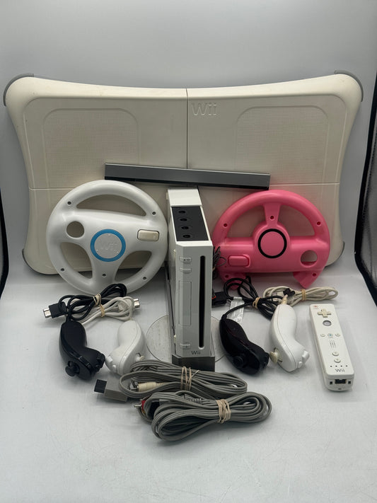 Nintendo Wii RVL-001 White Console Tested with Extras Free Shipping