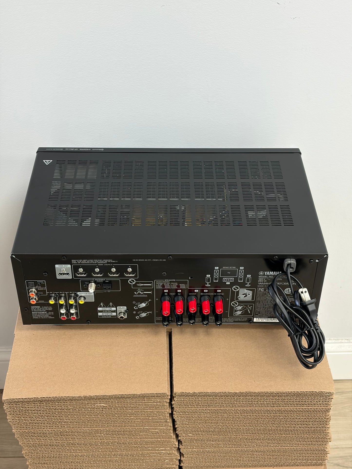 Yamaha RX-V385 Home Theater Receiver 5.1 Channel 4K HD AV Bluetooth Black