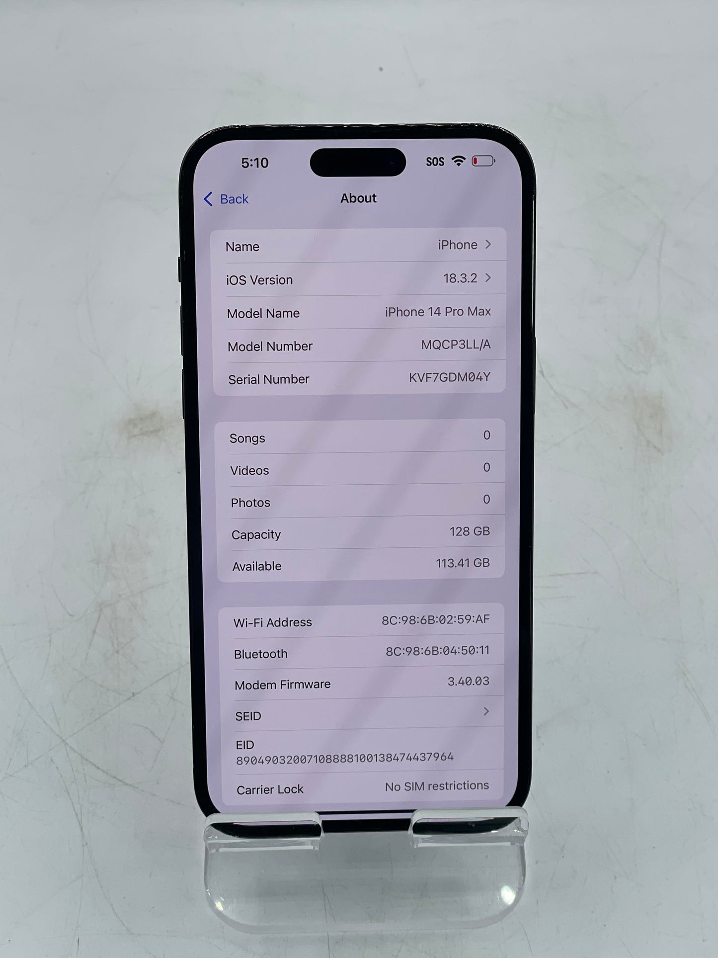Apple iPhone 14 Pro Max - 128GB - Space Gray - Unlocked - Clean IMEI - Free Shipping