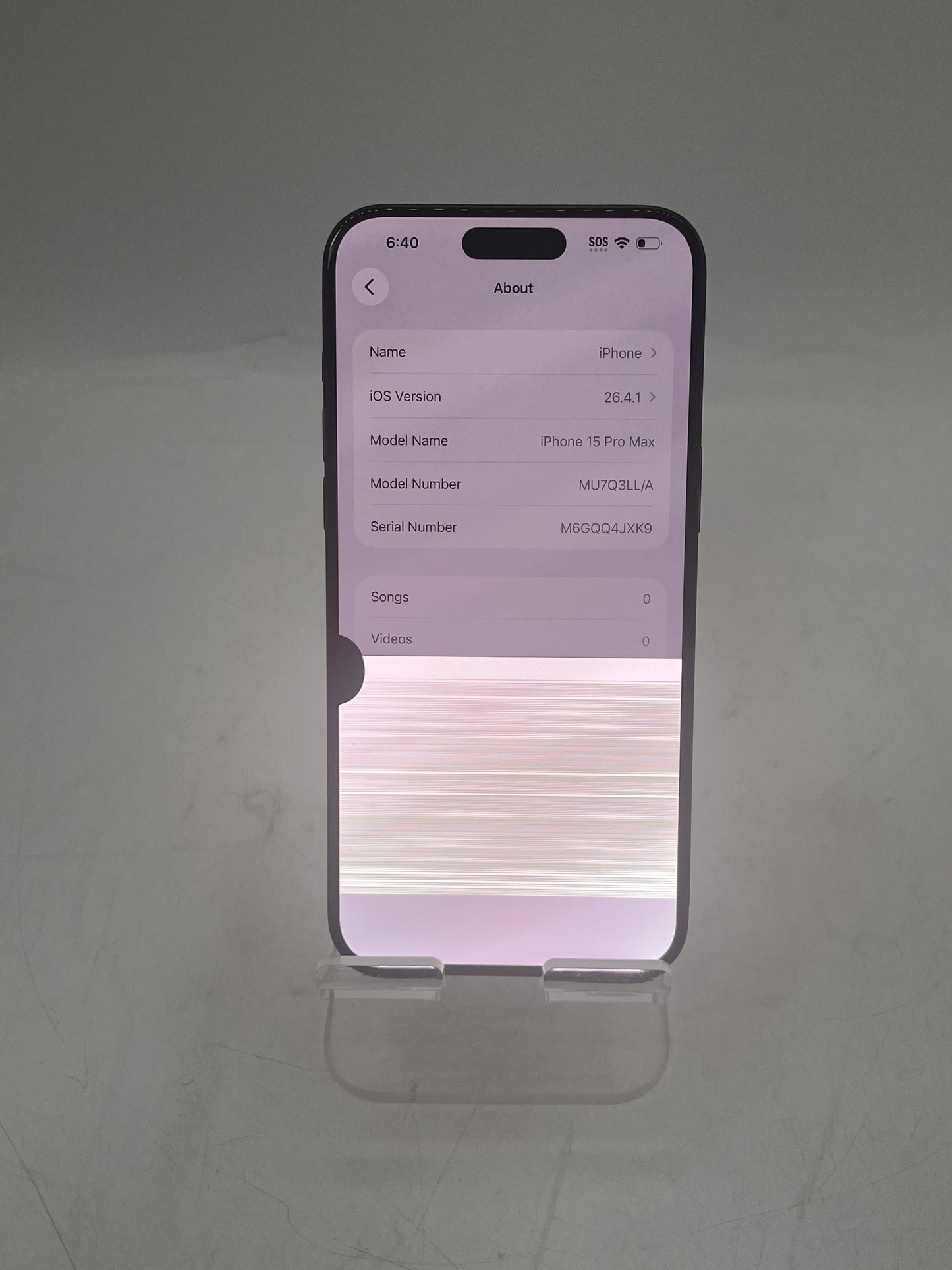 Unlocked Apple iPhone 15 Pro Max 256GB MU7Q3LL/A A2849 GoId Broken