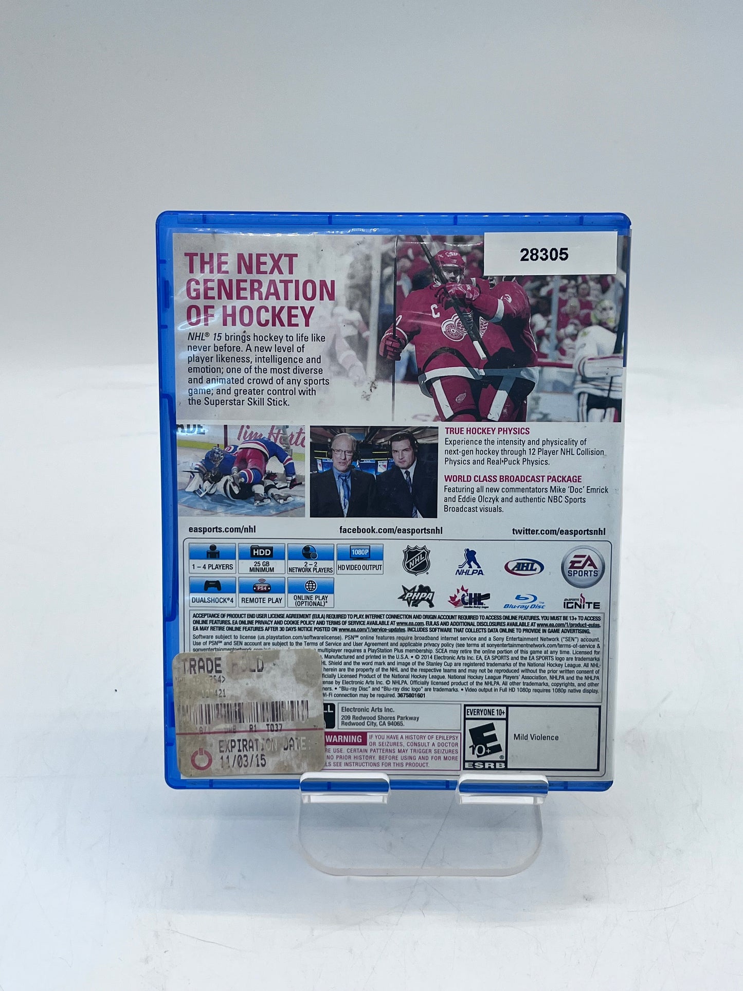Playstation 4 NHL 15 Free Shipping!