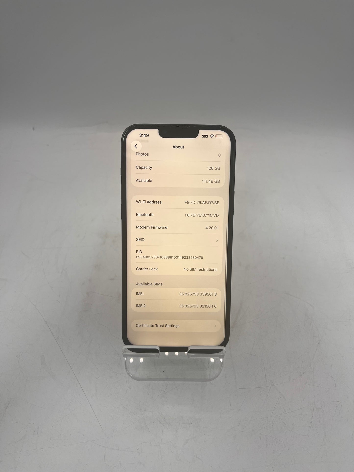Unlocked Apple iPhone 14 Plus A2632 NQ3R3LL/A 128GB Black READ