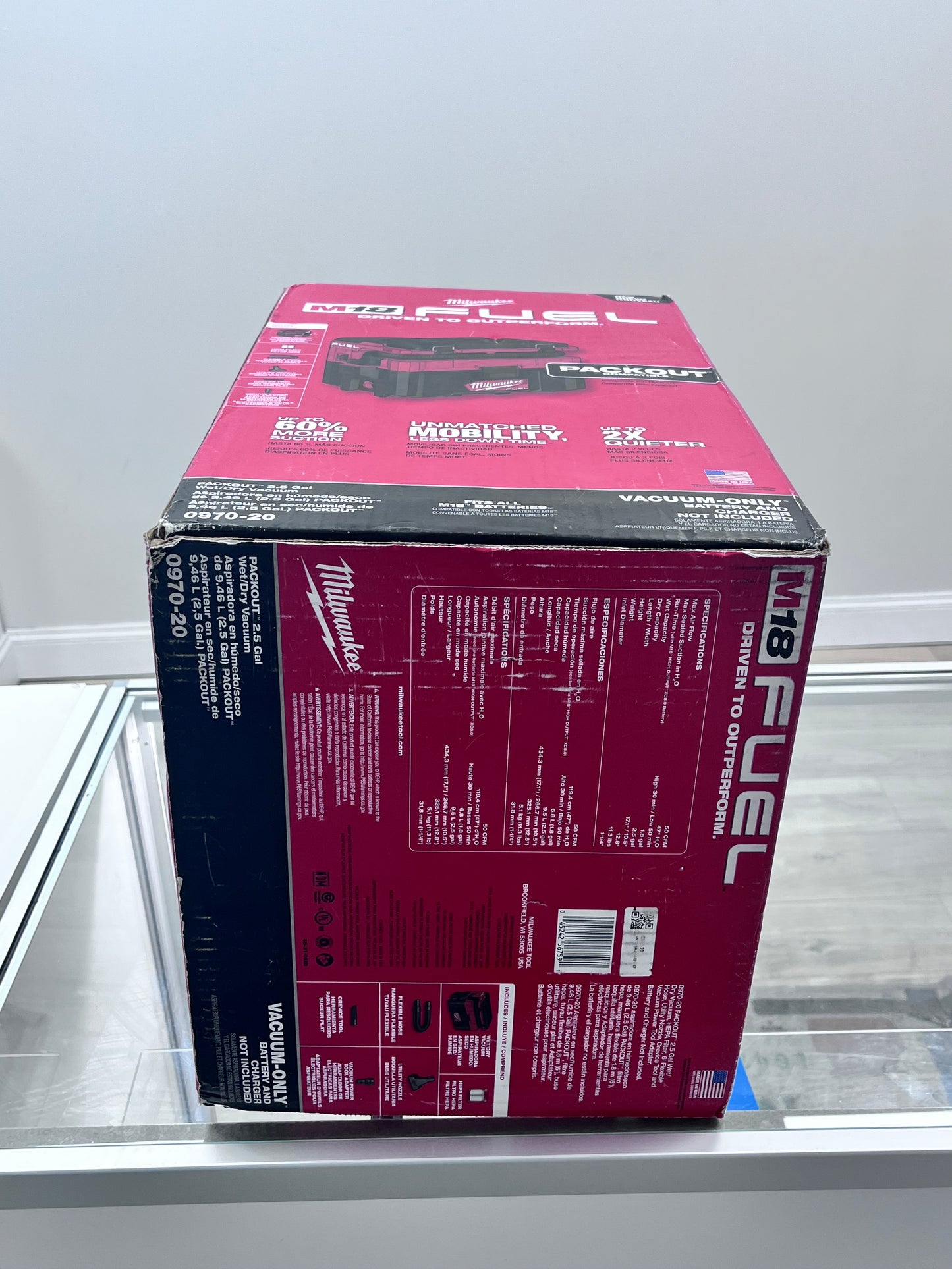 Milwaukee M18 Fuel 2.5 Gallon Wet/Dry Vacuum 0970-20- New
