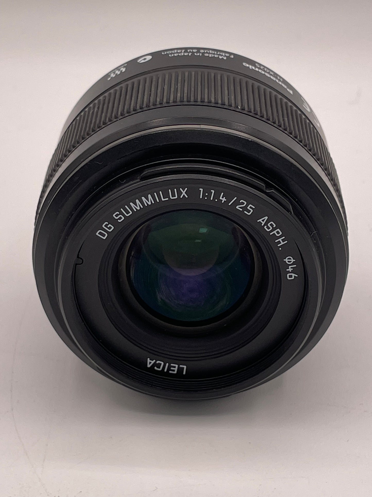 PANASONIC LEICA DG SUMMILUX 25mm/F1.4 ASPH. H-X025 - Excellent w/ Hood&Caps