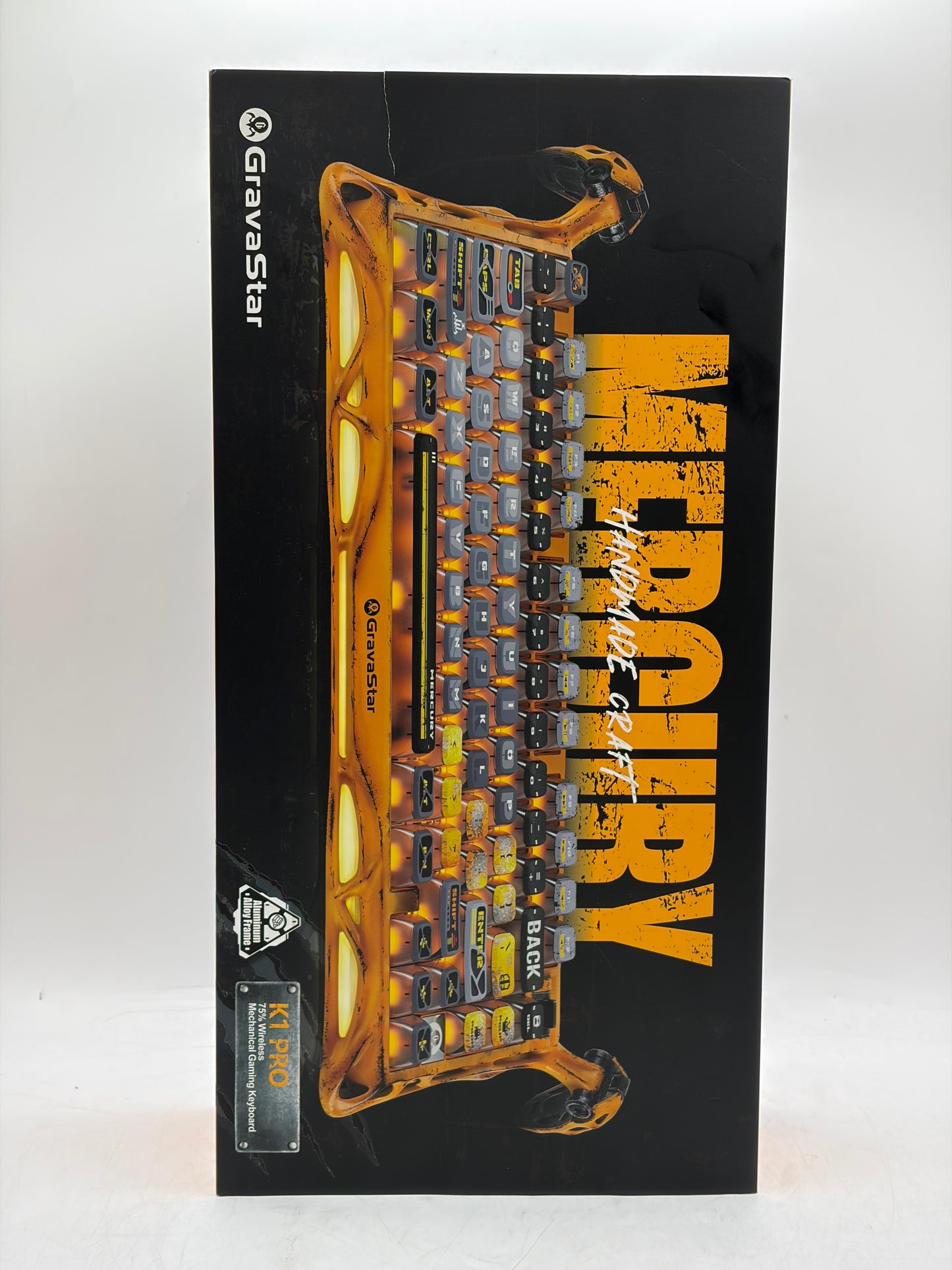 Gravastar Mercury K1 Pro Mechanical Keyboard - Battle Worn Yellow