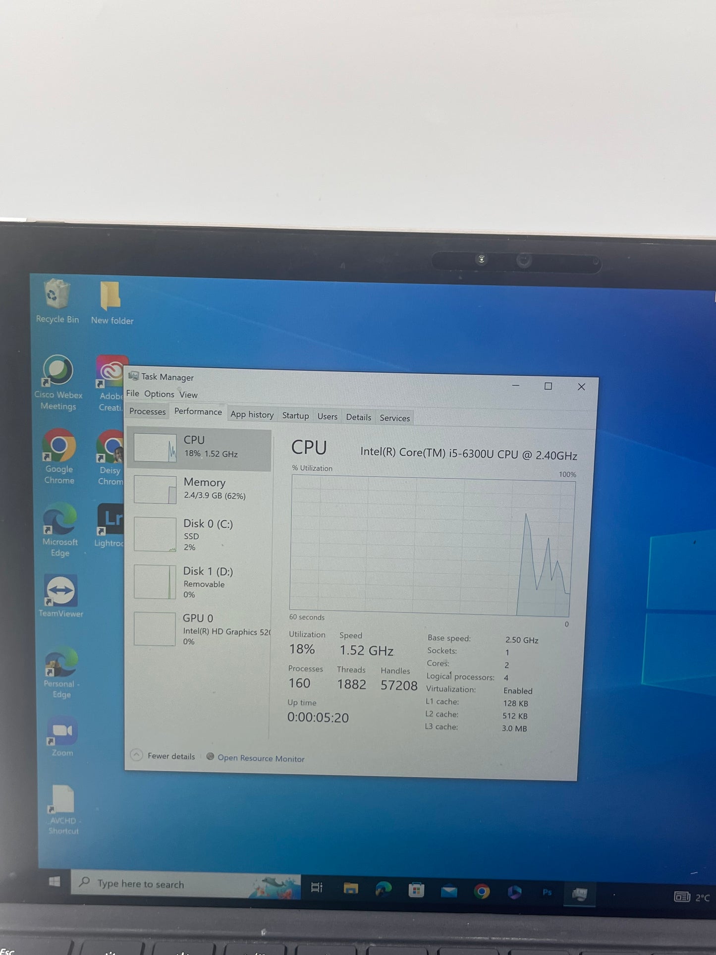 Microsoft Surface Pro 4 1724 Core i5-6300U 4GB 128GB Black Free Shipping