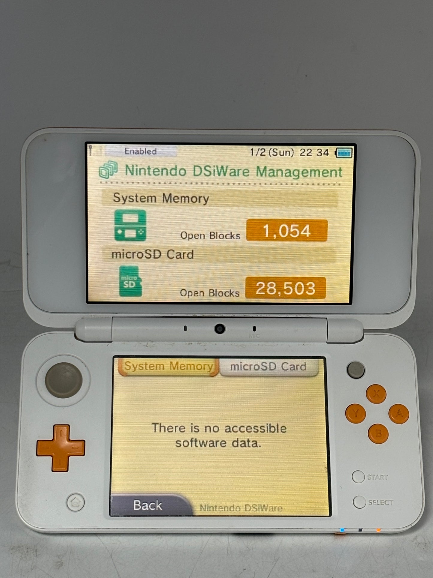 Nintendo 2DS XL (JAN-001) 2017 Multi-Colored Used B Tested Working NO STYLUS