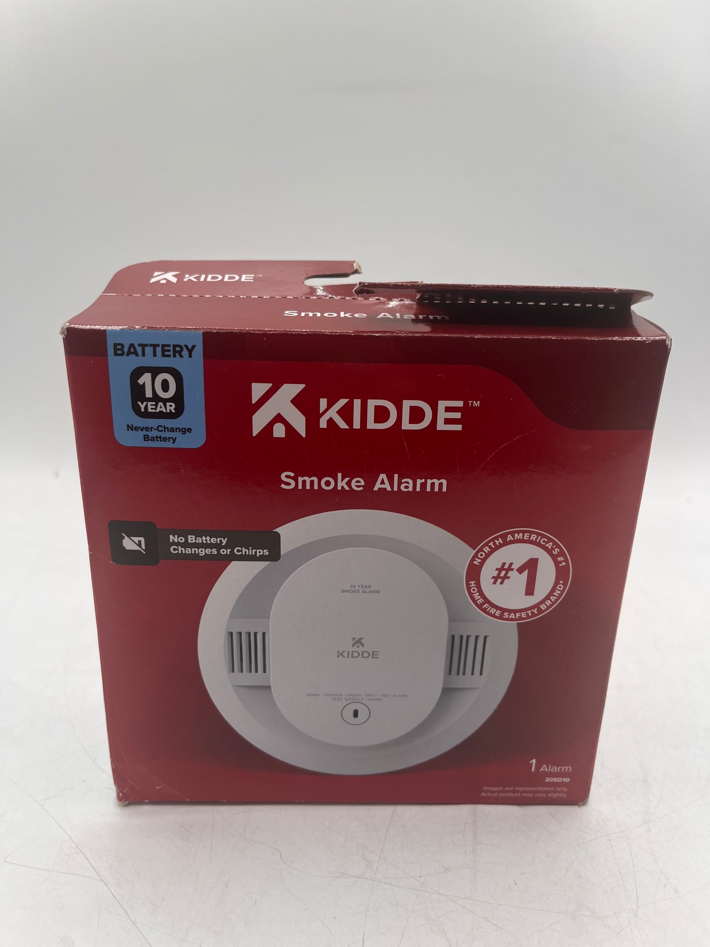 Kidde 10-Year Battery-Operated Smoke Detector Model 20SD10 - White