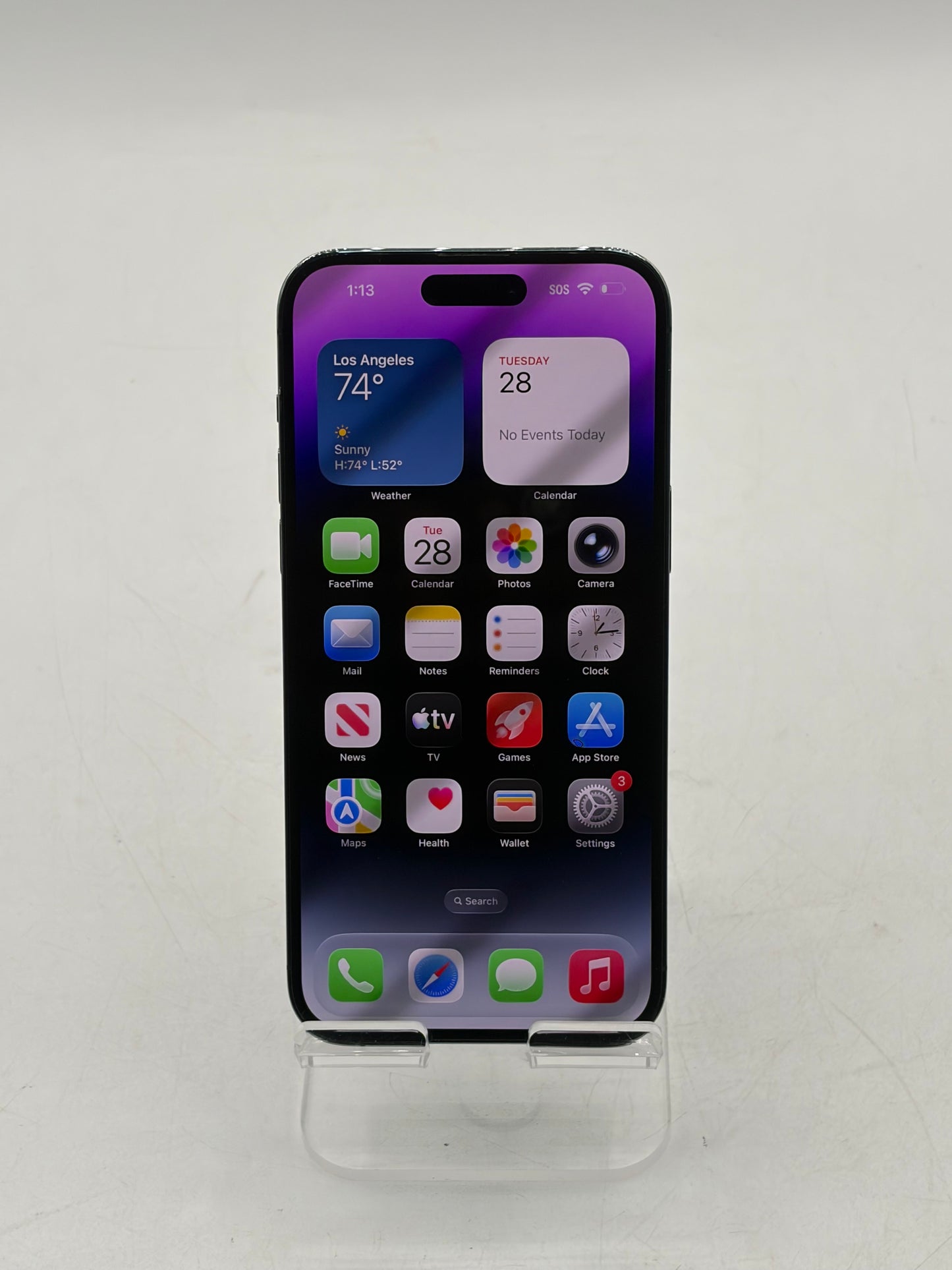 Unlocked Apple iPhone 14 Pro Max 256GB A2651 MQ8W3LL/A - Black Service Battery