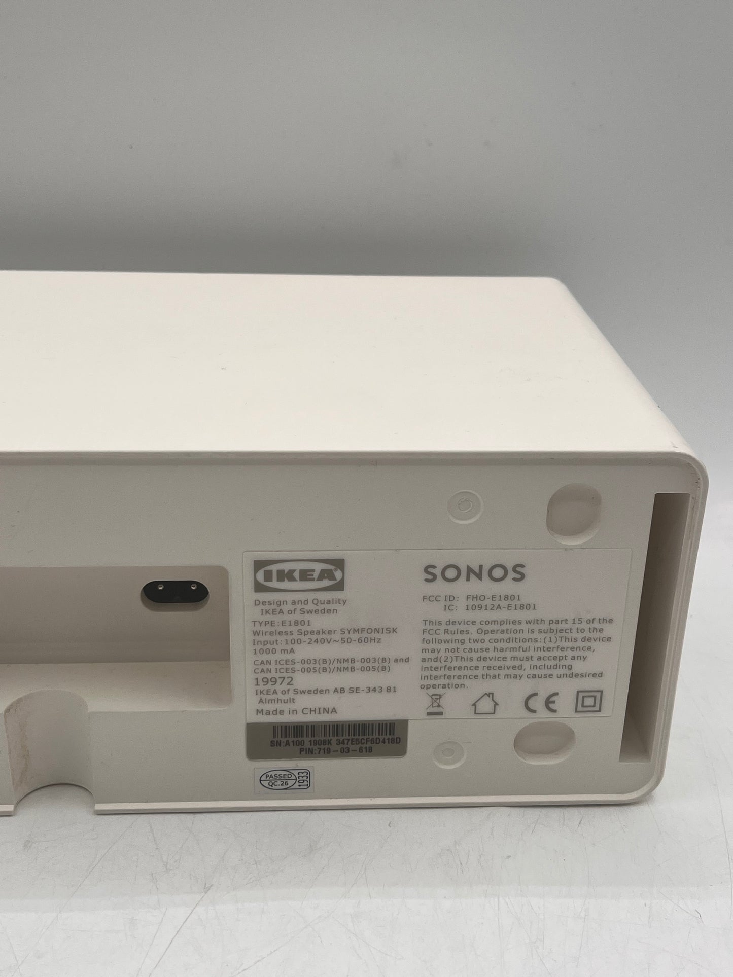 Sonos IKEA Sonos Symfonisk Wifi Bookshelf Speaker E1801 - Gray