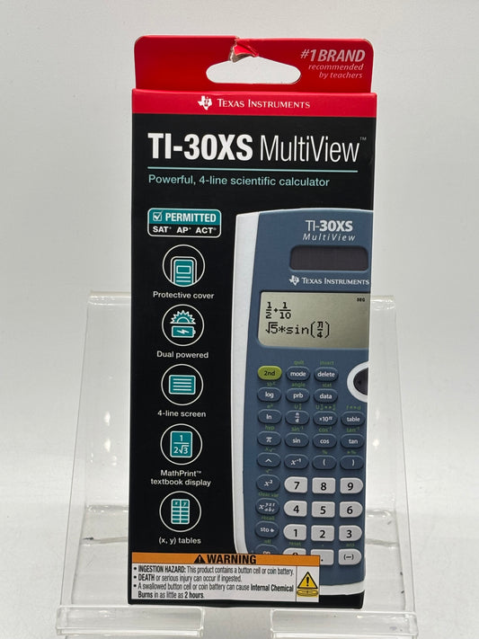 Texas Instruments TI-30XS MultiView 4-Line Scientific Calculator, New In Box (FREE SHIPPING)