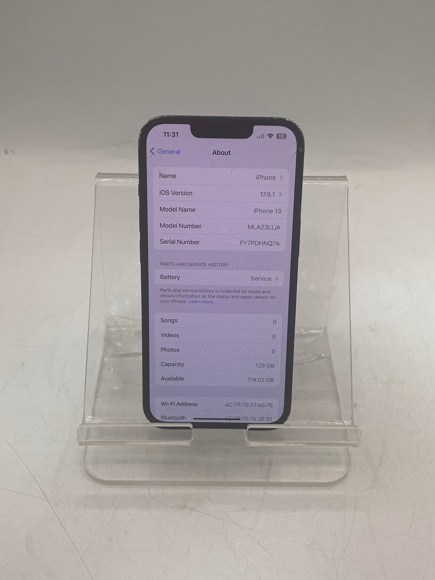 Unlocked  Apple iPhone 13 128GB MLA23LL/A A2482 Black READ