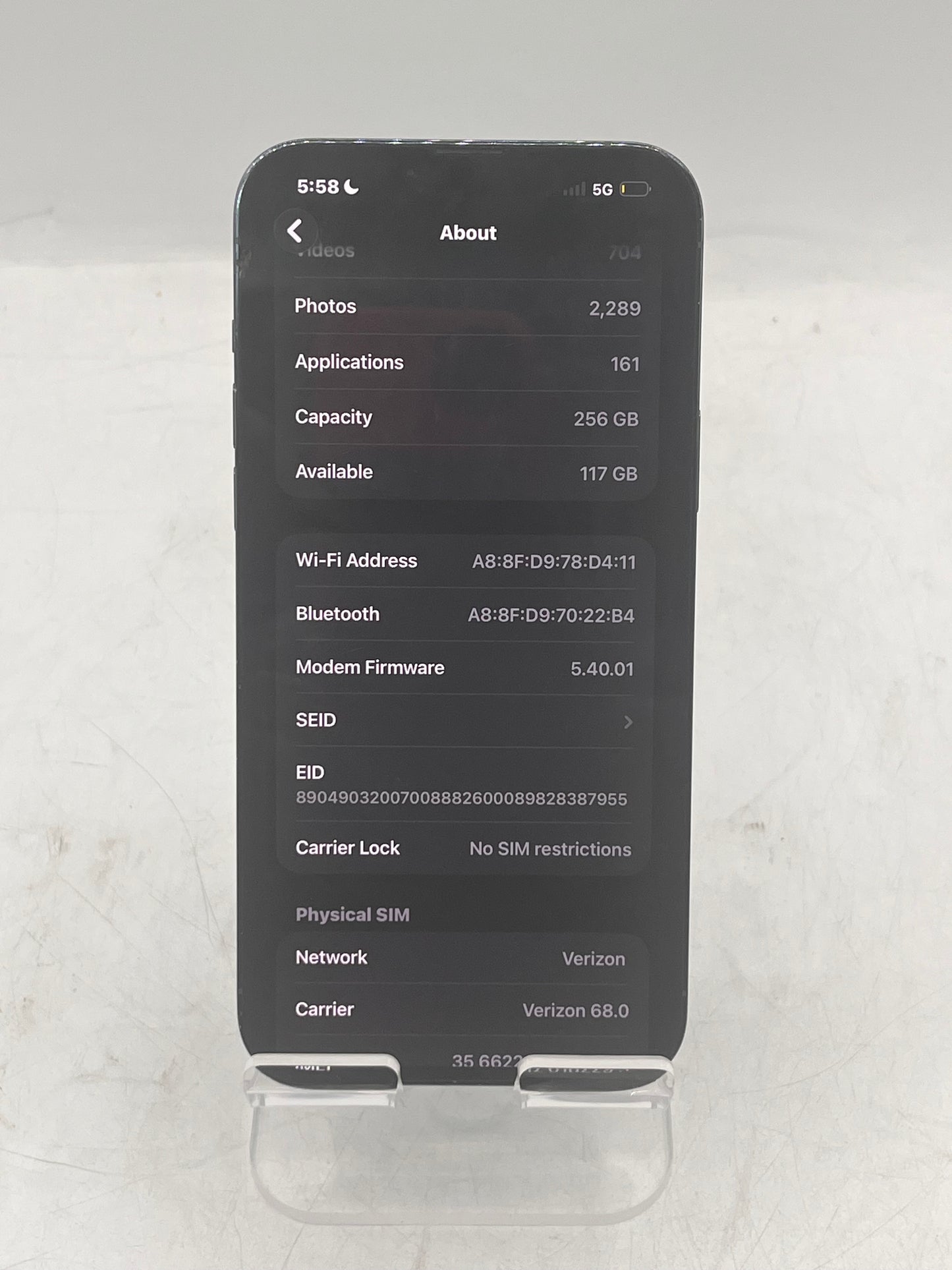 Unlocked Apple iPhone 13 Pro Max NLF93LL/A A2484 256GB Blue