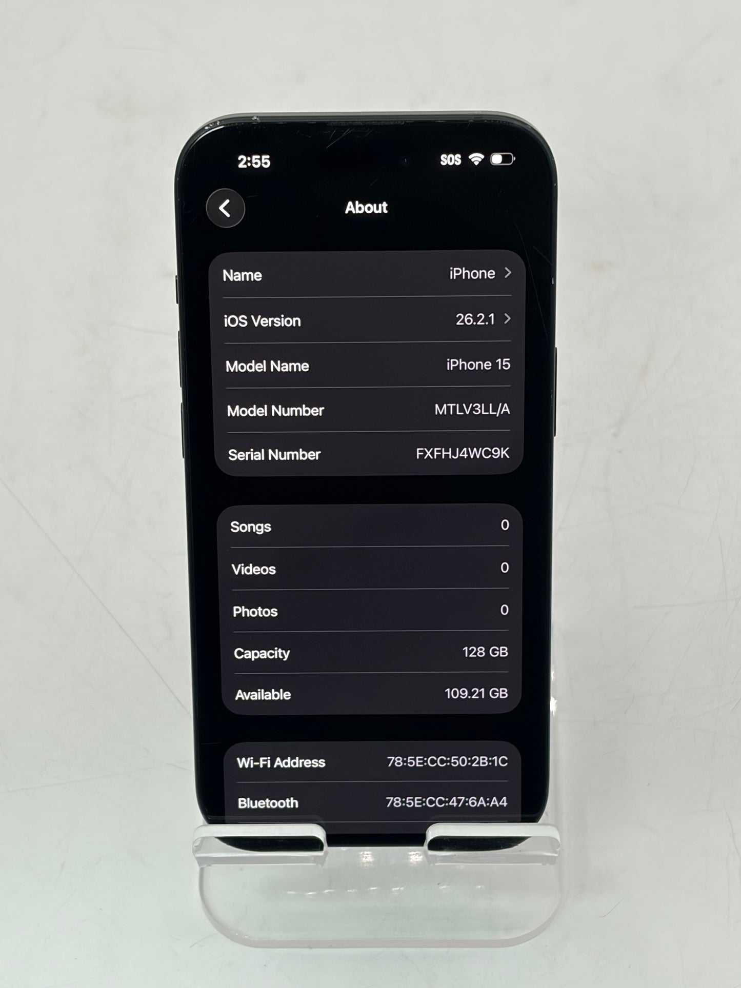 T-Mobile Only Apple iPhone 15 128GB A2846 MTLV3LL/A Black 100% Battery READ