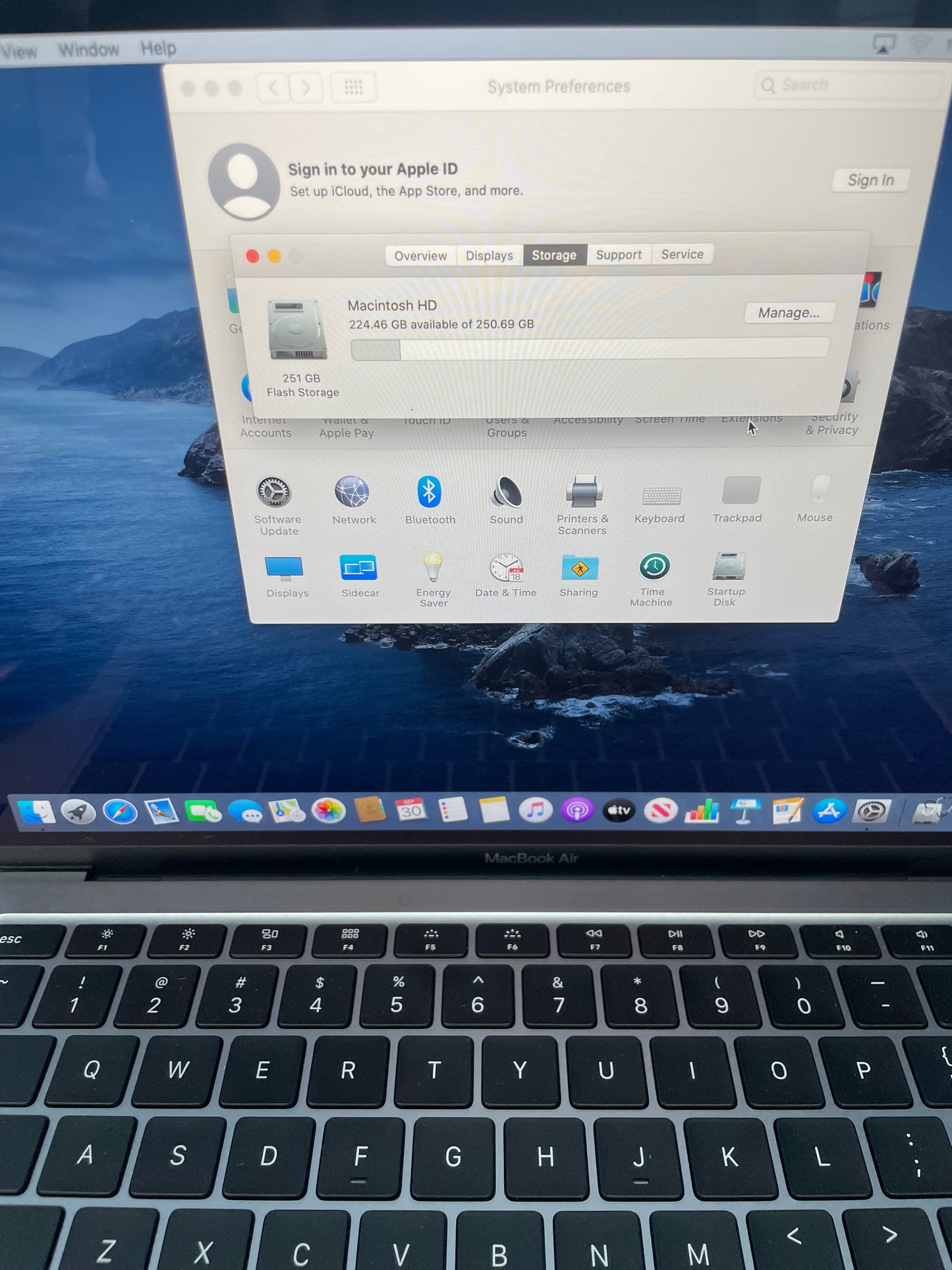 2020 Apple MacBook Air Retina 13" i3 8GB 256GB A2179 Silver - BAD BATT READ