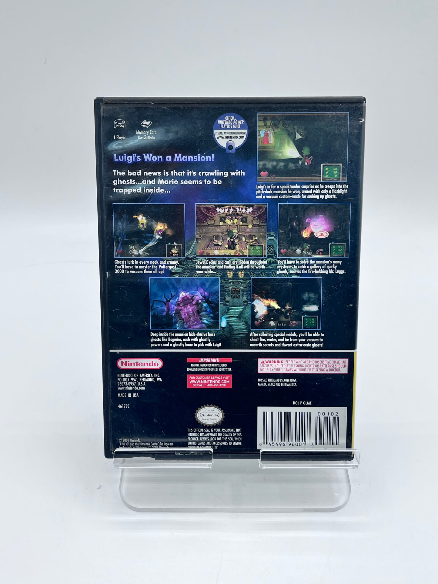 Luigi's Mansion (Nintendo GameCube, 2001) Disc & Case Tested