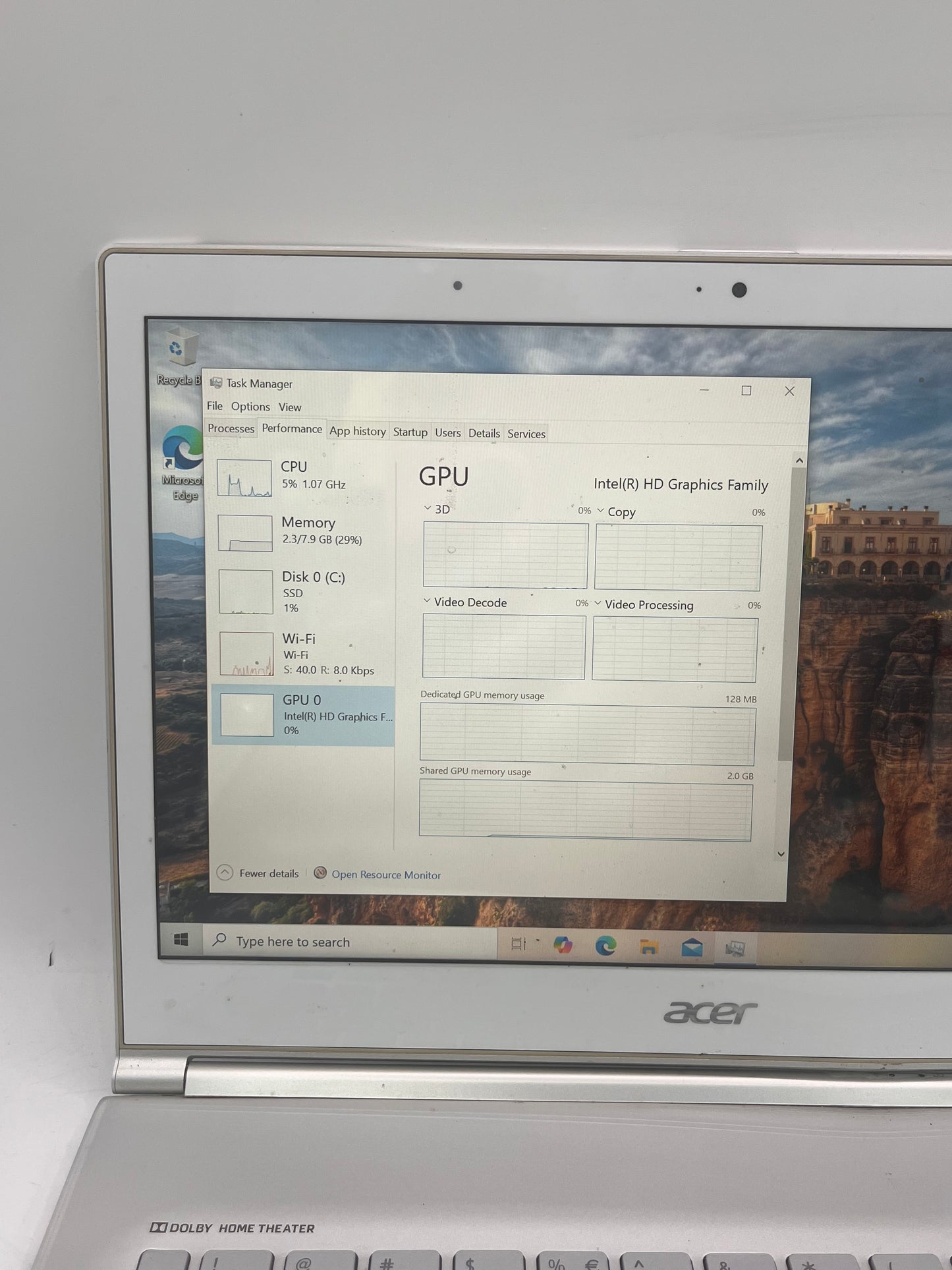 Acer Aspire S7-392-9890 MS2364 13.3" Core i7 8GB 256GB Laptop - White